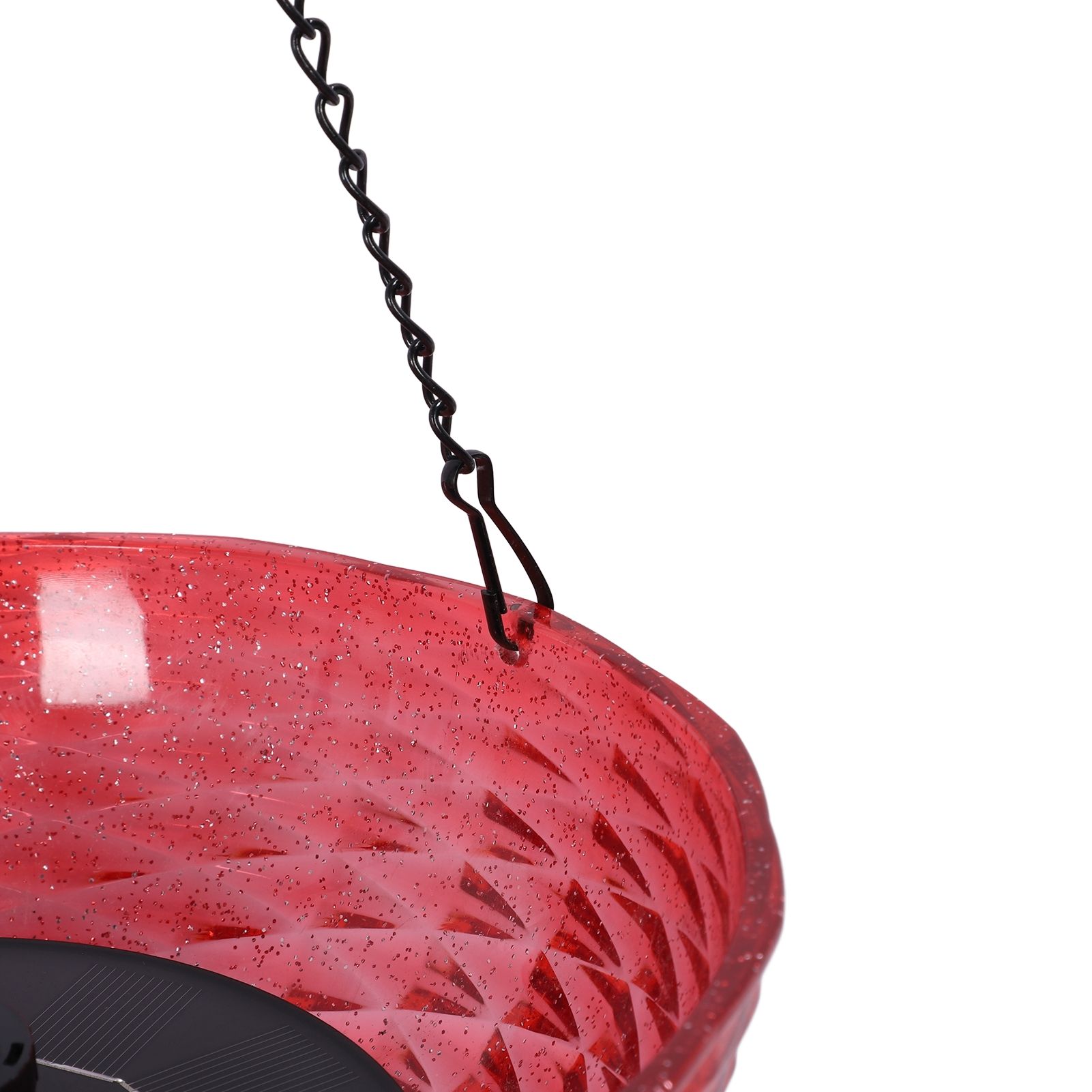 Hanging Solar Bird Bath Fountain Set 9.3in Diameter Bird Bath Bowl with Solar view 7