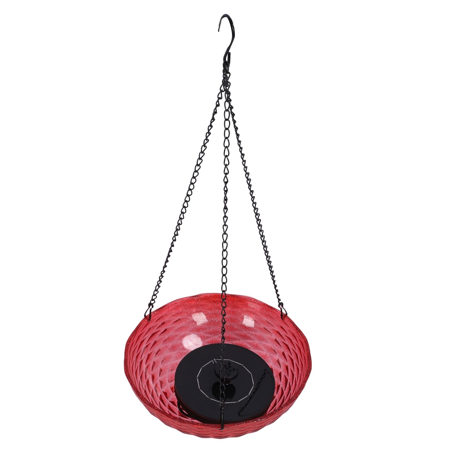 Hanging Solar Bird Bath Fountain Set 9.3in Diameter Bird Bath Bowl with Solar view 12