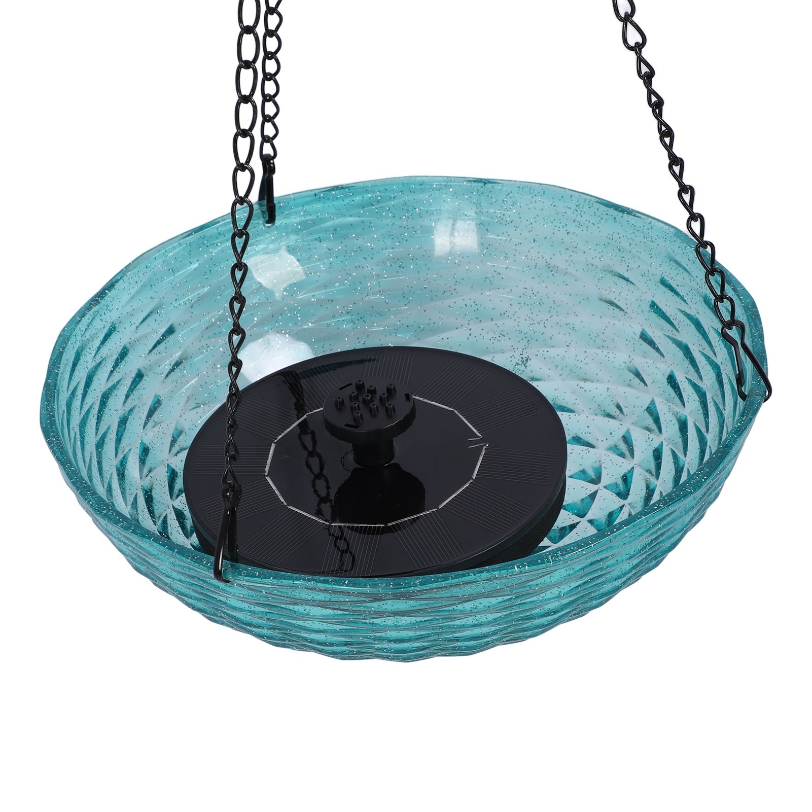 Hanging Solar Bird Bath Fountain Set 9.3in Diameter Bird Bath Bowl with Solar view 5