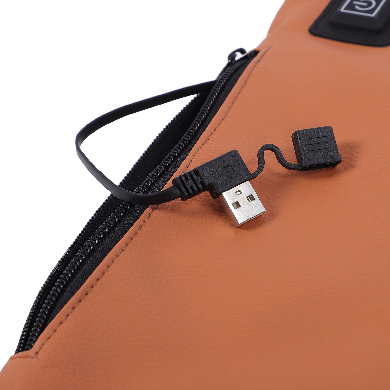 Heated Seat Cushion 57x30cm 3 Levels USB Powered Leather Electric Heating Seat view 2