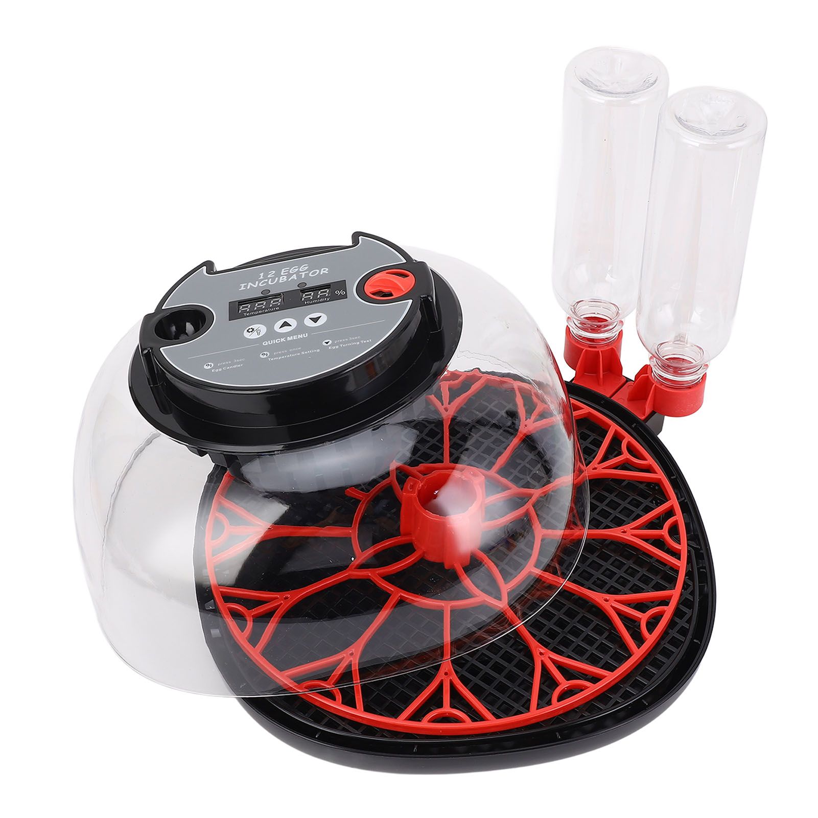 12 Eggs Incubator ABS PET Poultry Hatching Machine with Automatic Egg Turning