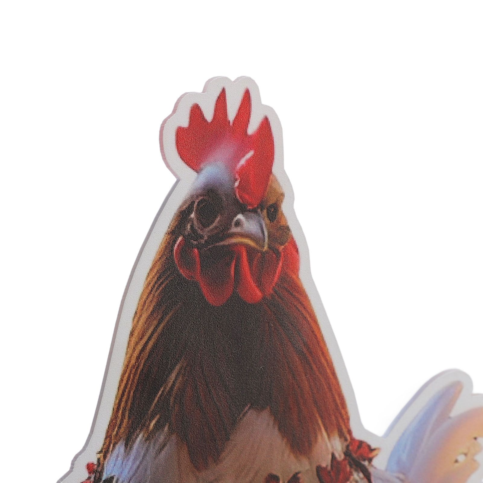 Xmas Chicken Yard Sign with Stake Acrylic Water Resistant Double Sided Xmas view 2