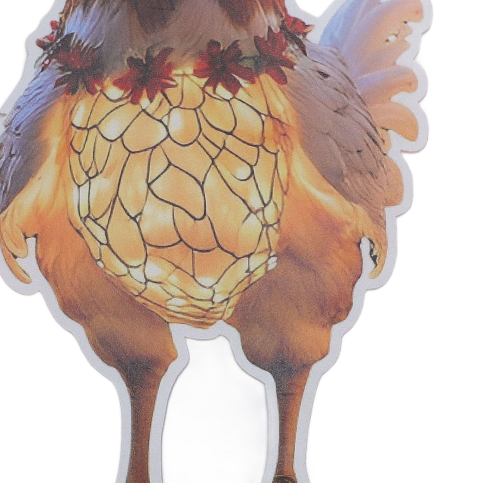 Xmas Chicken Yard Sign with Stake Acrylic Water Resistant Double Sided Xmas view 5