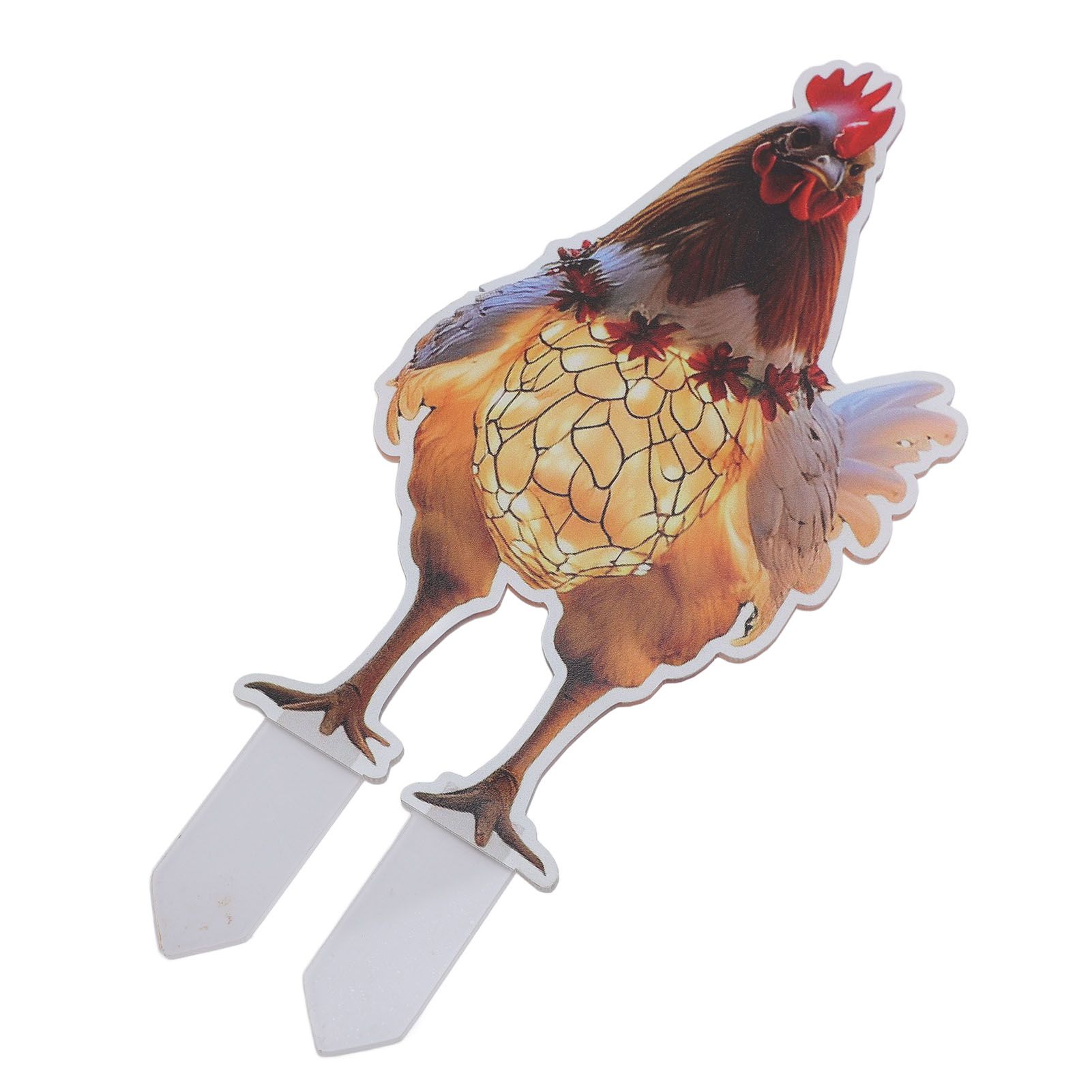 Xmas Chicken Yard Sign with Stake Acrylic Water Resistant Double Sided Xmas view 6