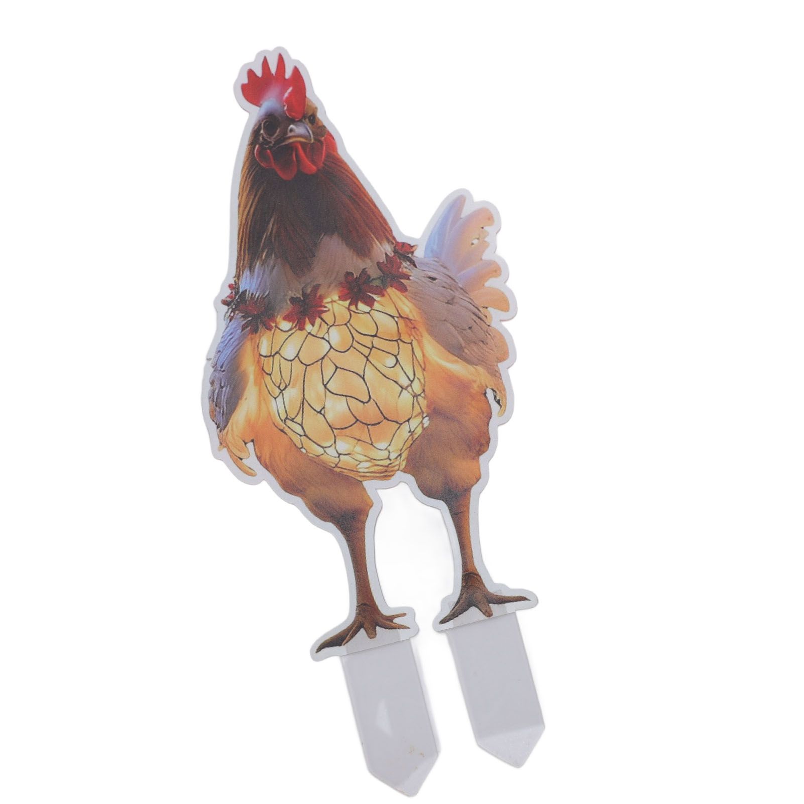 Xmas Chicken Yard Sign with Stake Acrylic Water Resistant Double Sided Xmas view 8