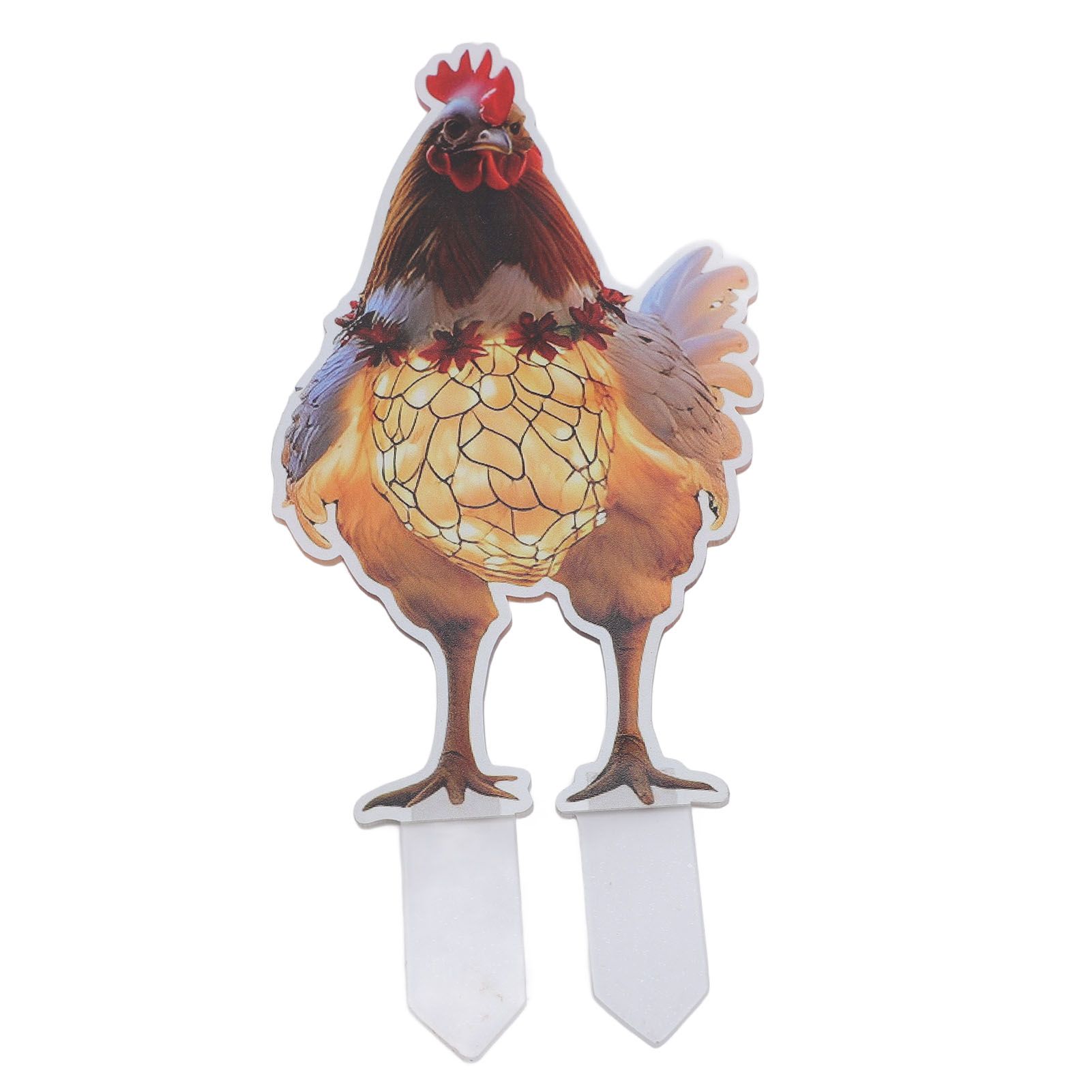 Xmas Chicken Yard Sign with Stake Acrylic Water Resistant Double Sided Xmas view 11