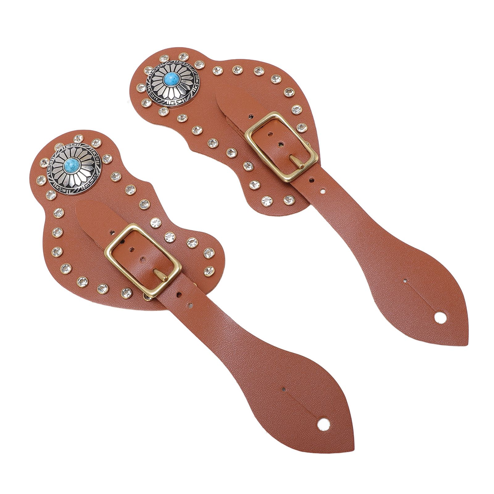 Spur Straps Set of 2 Equestrian Cowboy Boots Equipment Adjustable Western view 12