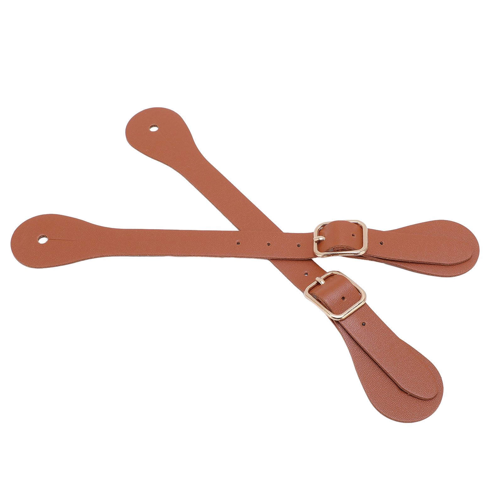 Pair of Synthetic Leather Spur Straps Adjustable Length 22cm Long Western