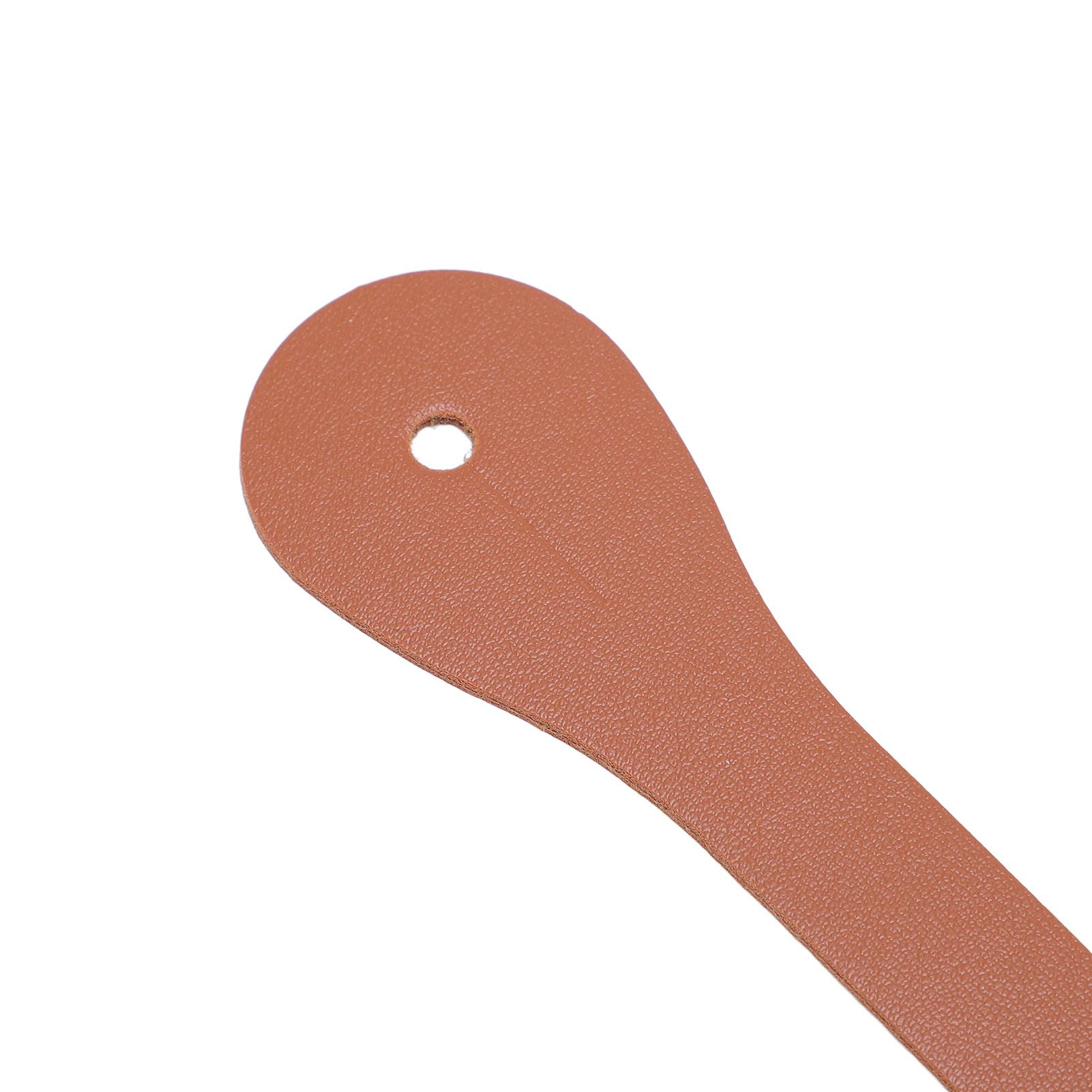 Pair of Synthetic Leather Spur Straps Adjustable Length 22cm Long Western view 2