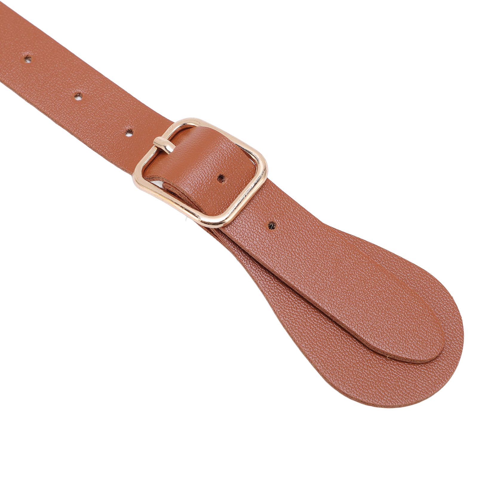 Pair of Synthetic Leather Spur Straps Adjustable Length 22cm Long Western view 5