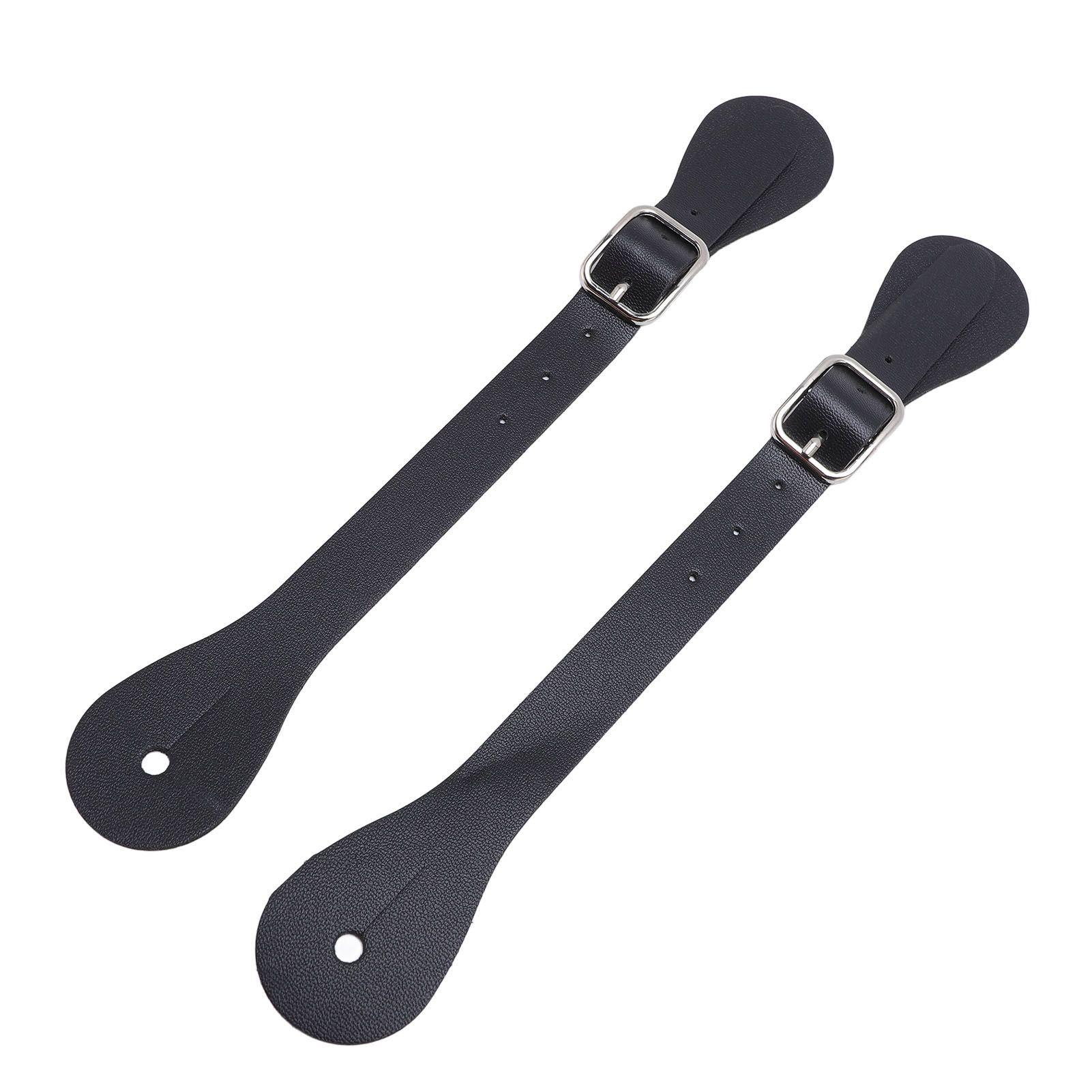 Pair of Synthetic Leather Spur Straps Adjustable Length 22cm Long Western