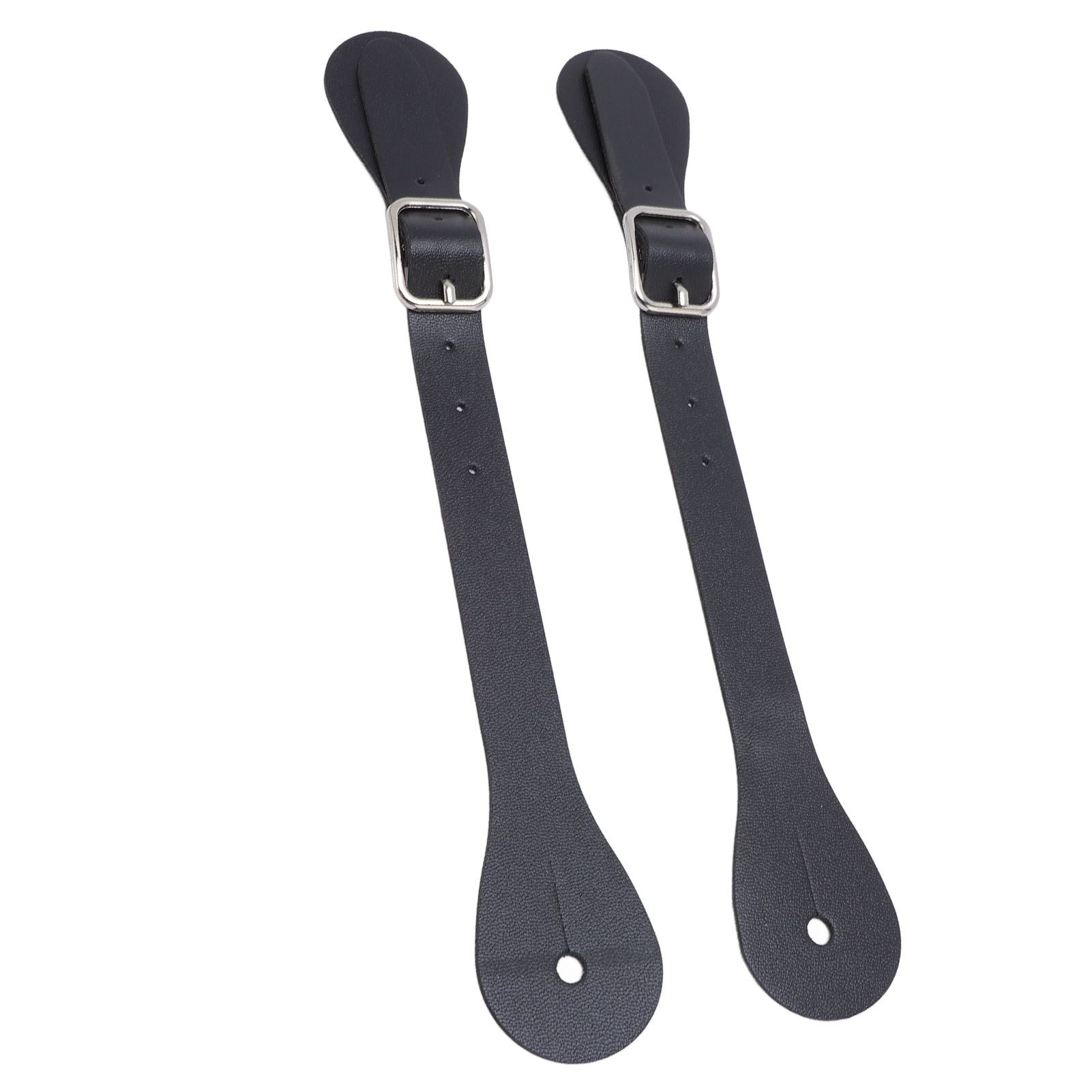 Pair of Synthetic Leather Spur Straps Adjustable Length 22cm Long Western view 8
