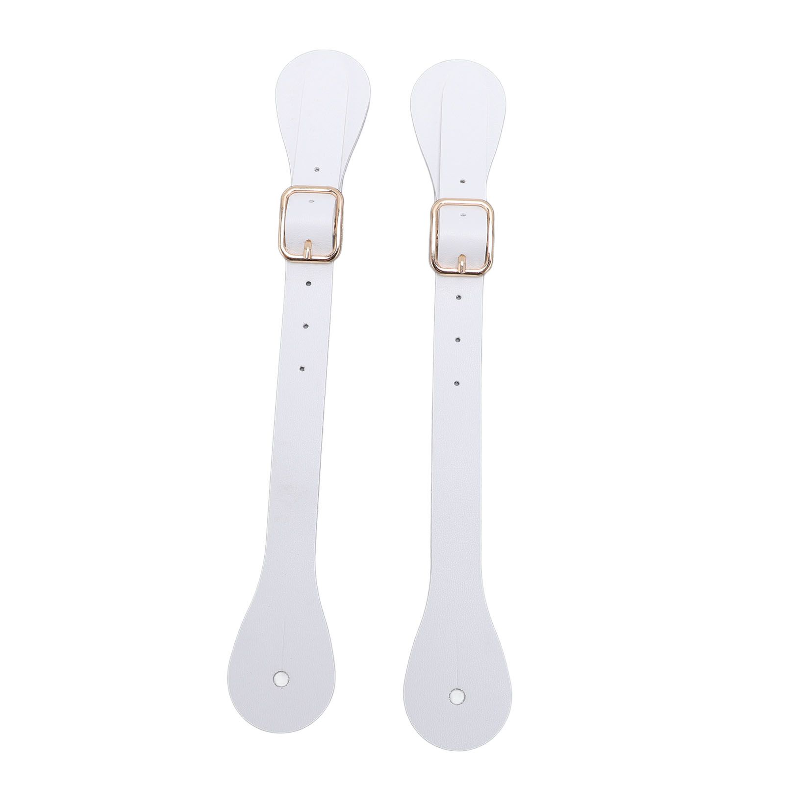 Pair of Synthetic Leather Spur Straps Adjustable Length 22cm Long Western view 3