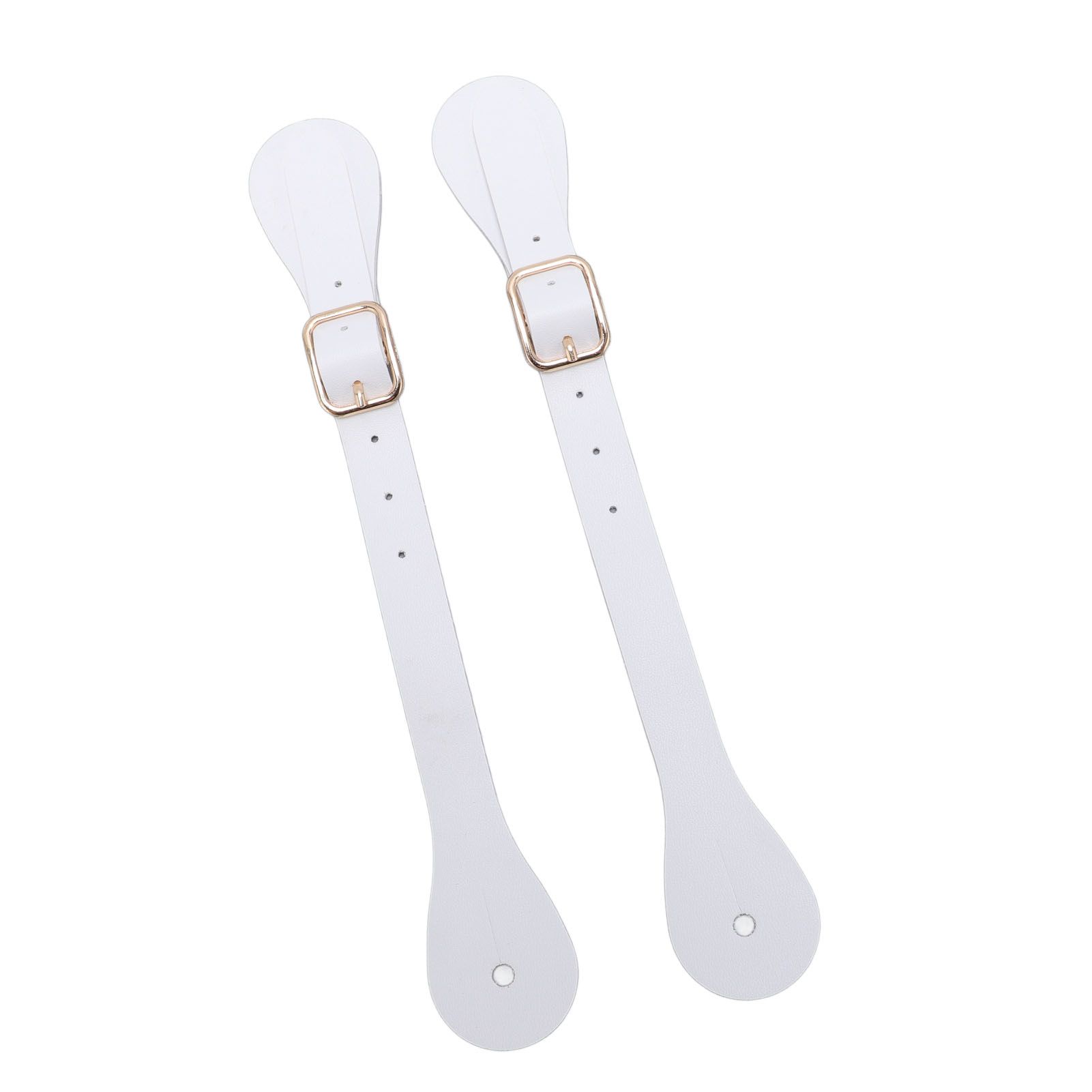 Pair of Synthetic Leather Spur Straps Adjustable Length 22cm Long Western view 4