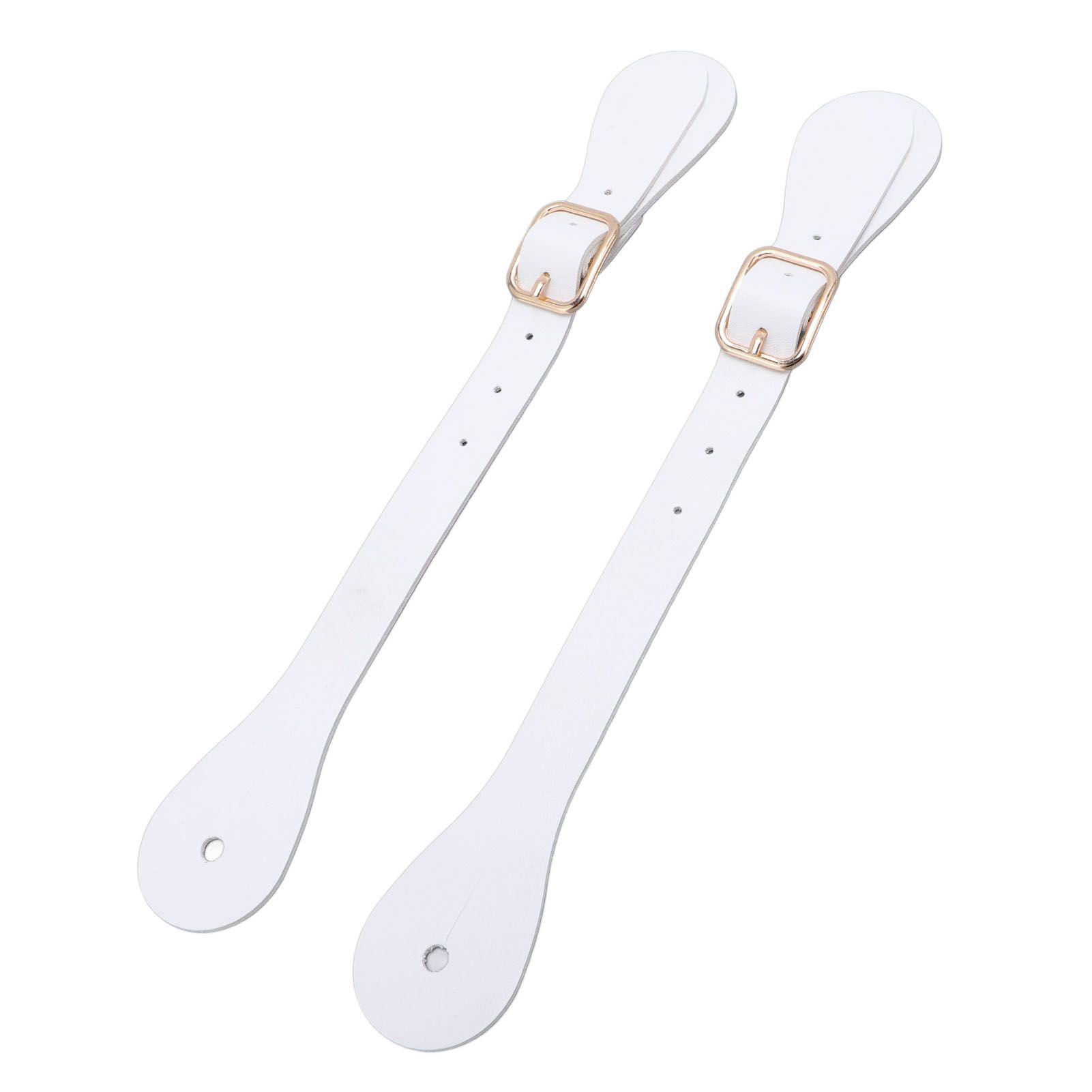 Pair of Synthetic Leather Spur Straps Adjustable Length 22cm Long Western view 6