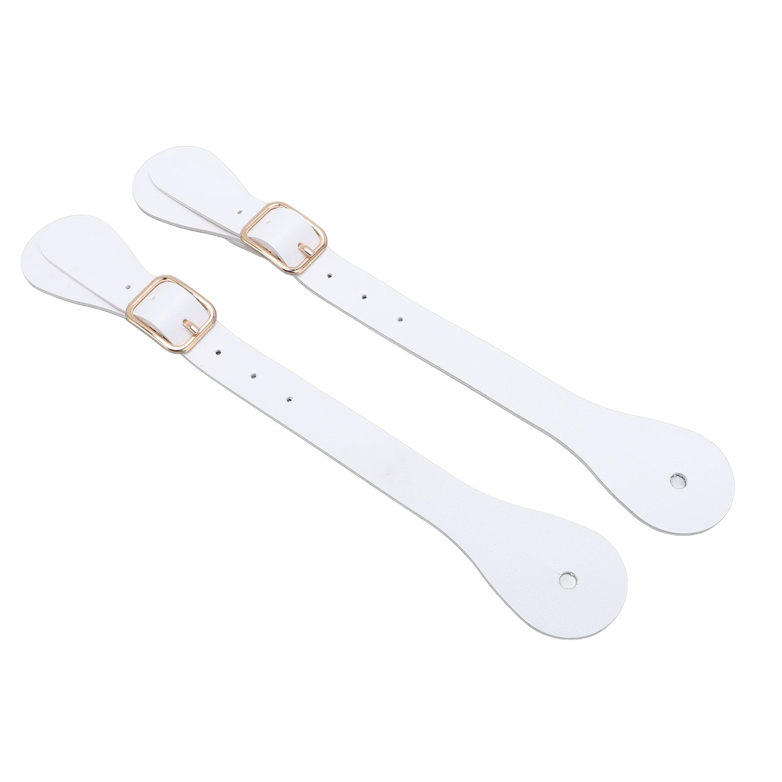 Pair of Synthetic Leather Spur Straps Adjustable Length 22cm Long Western view 9