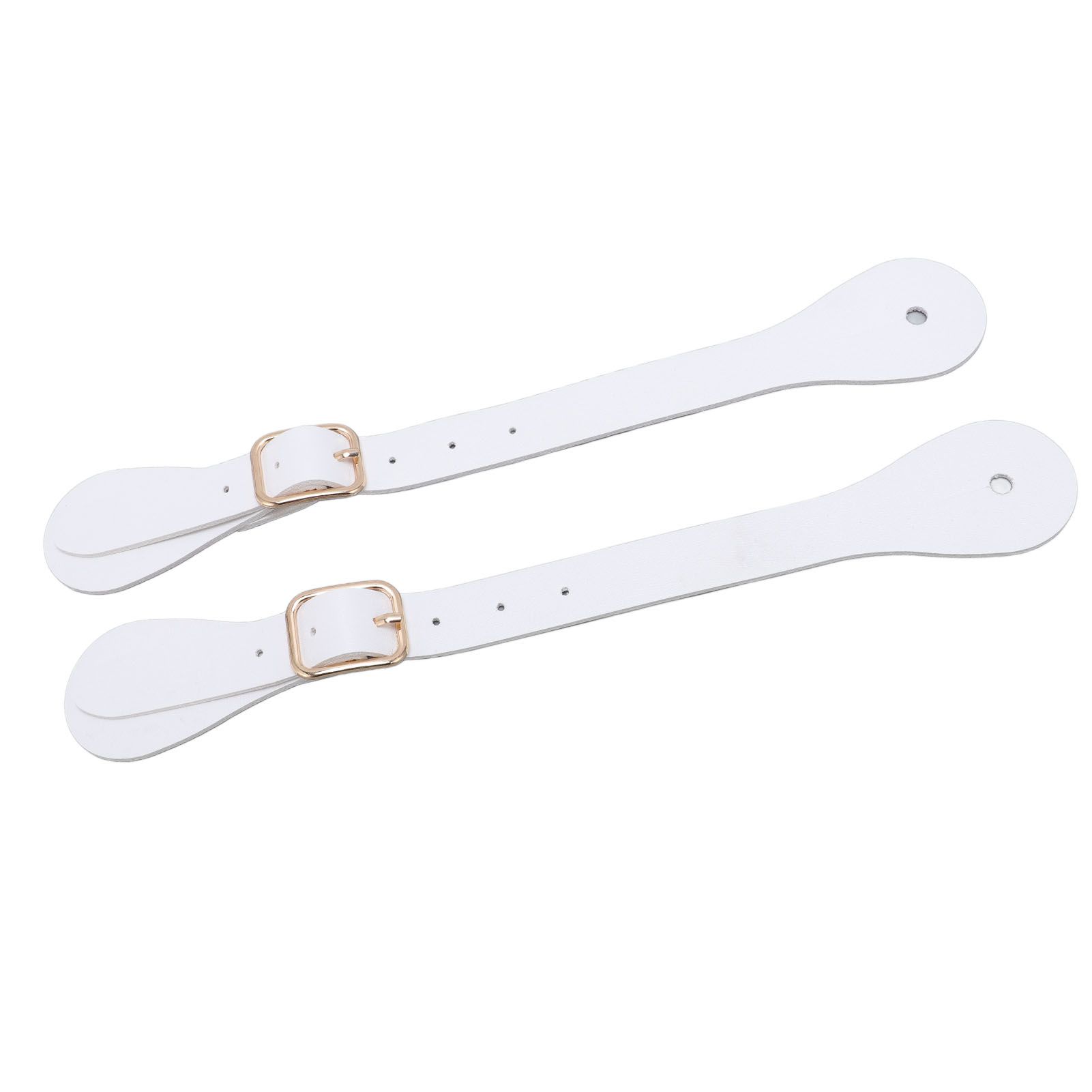 Pair of Synthetic Leather Spur Straps Adjustable Length 22cm Long Western view 10