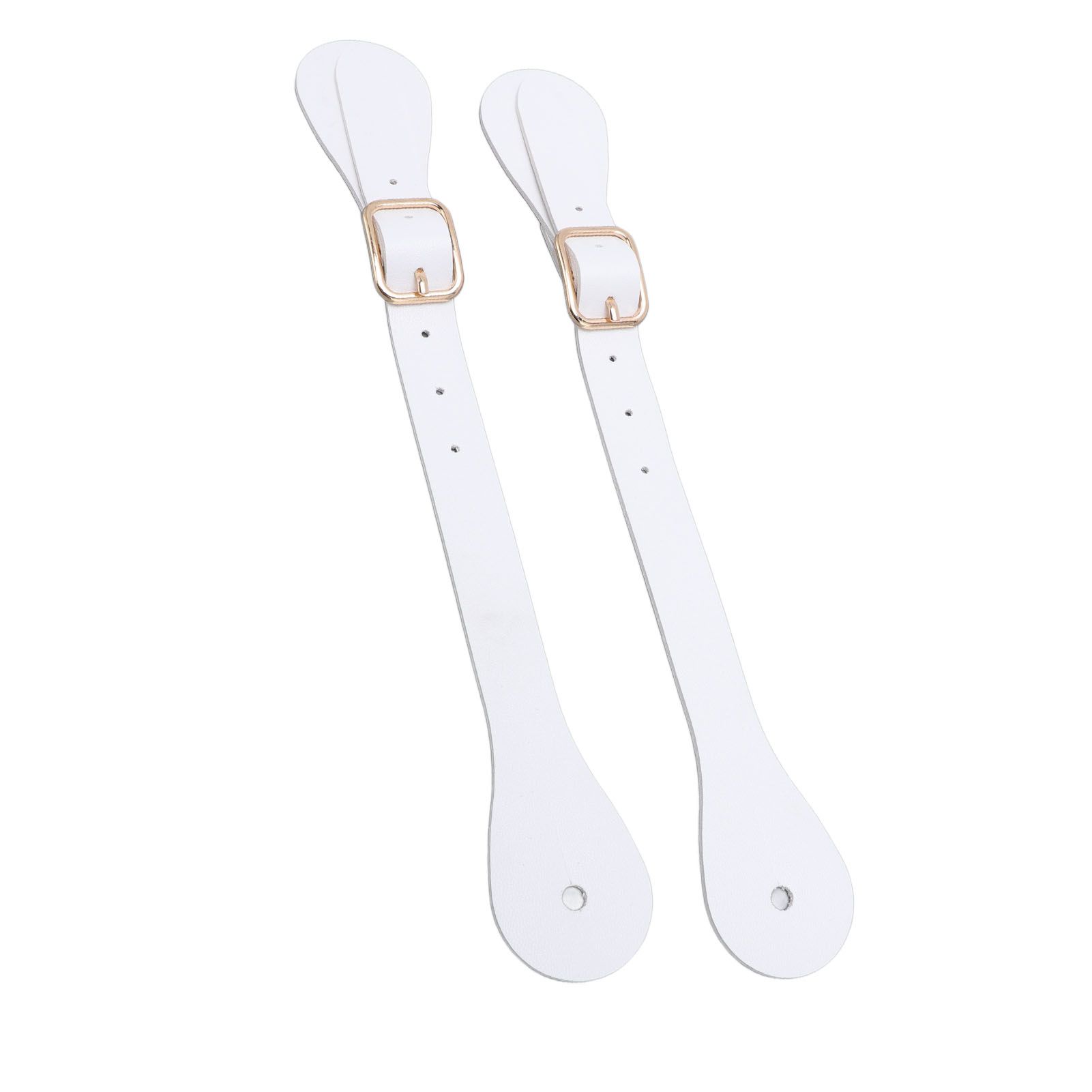 Pair of Synthetic Leather Spur Straps Adjustable Length 22cm Long Western view 11