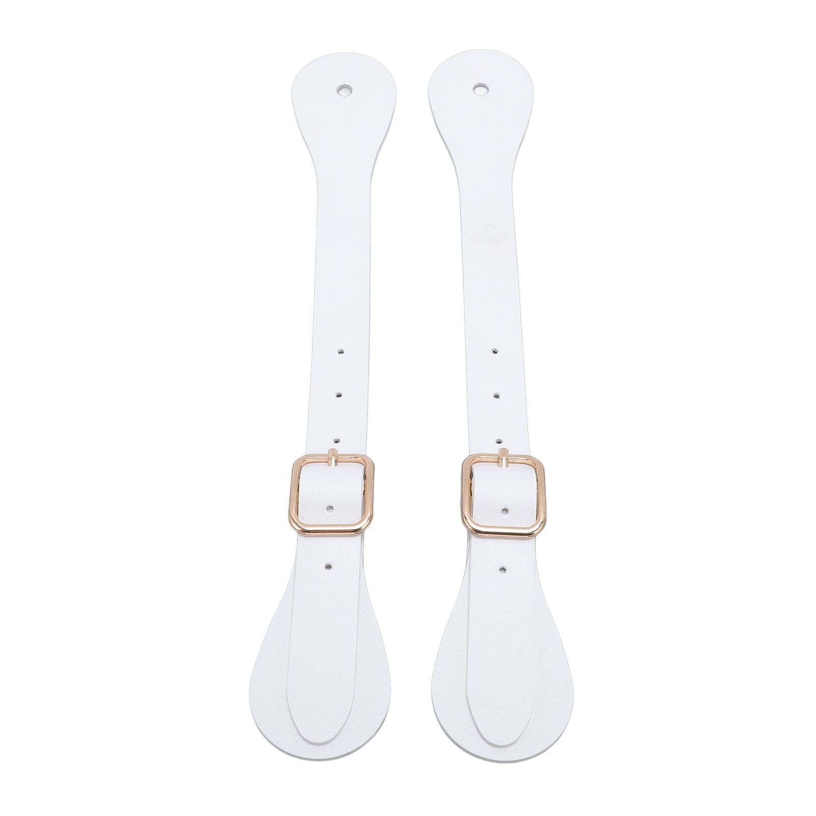 Pair of Synthetic Leather Spur Straps Adjustable Length 22cm Long Western view 12