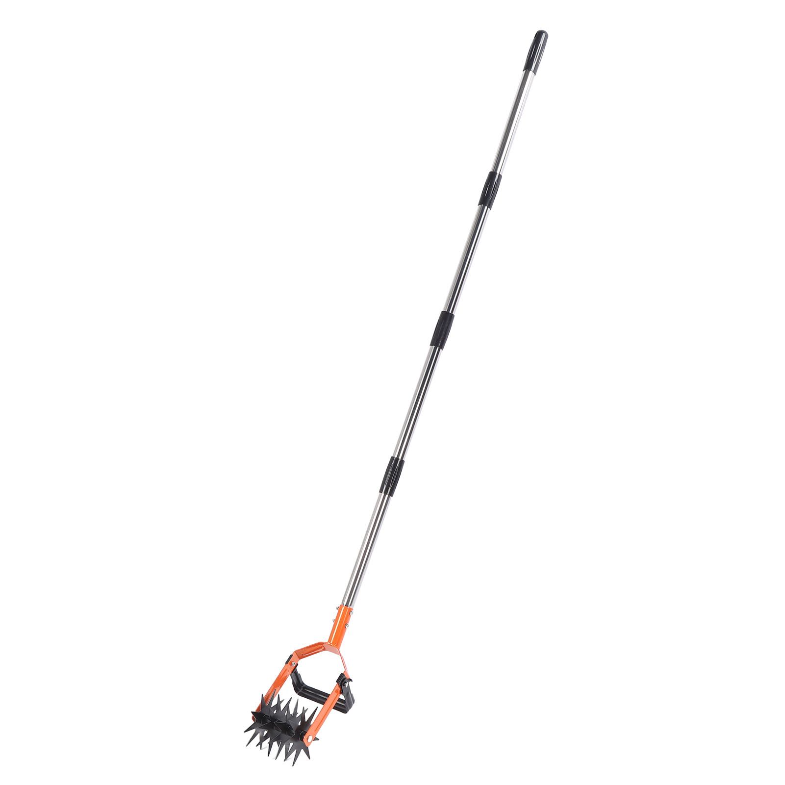 Garden Cultivator Tool Stainless Steel Lawn Reseeding Garden Tool Adjustable view 4