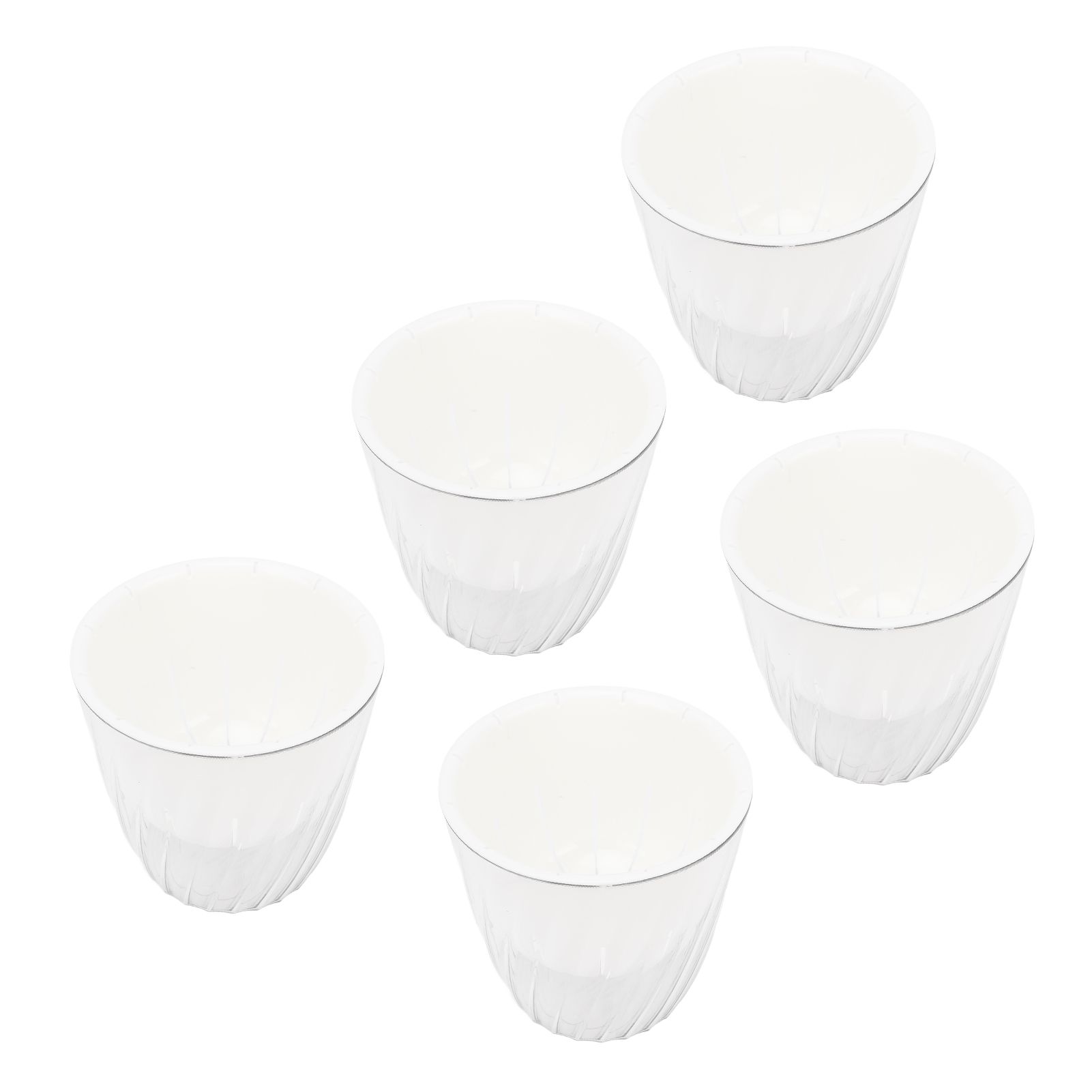5PCS Self Watering Plant Pots PP PET Decorative Small Flower Pot Planter with view 6