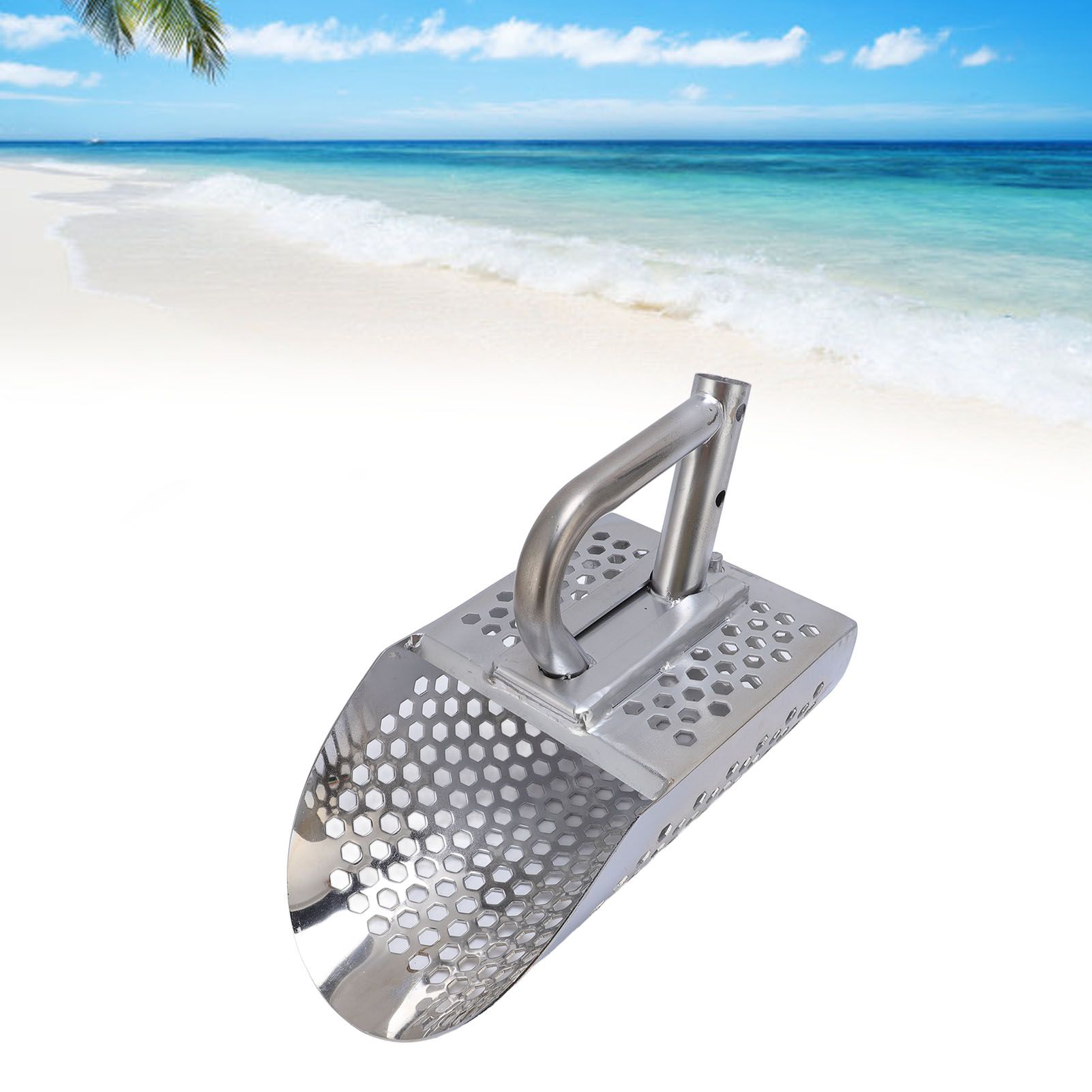 Sand Scoop with Detachable Handle Stainless Steel Sand Shovel for Metal view 12