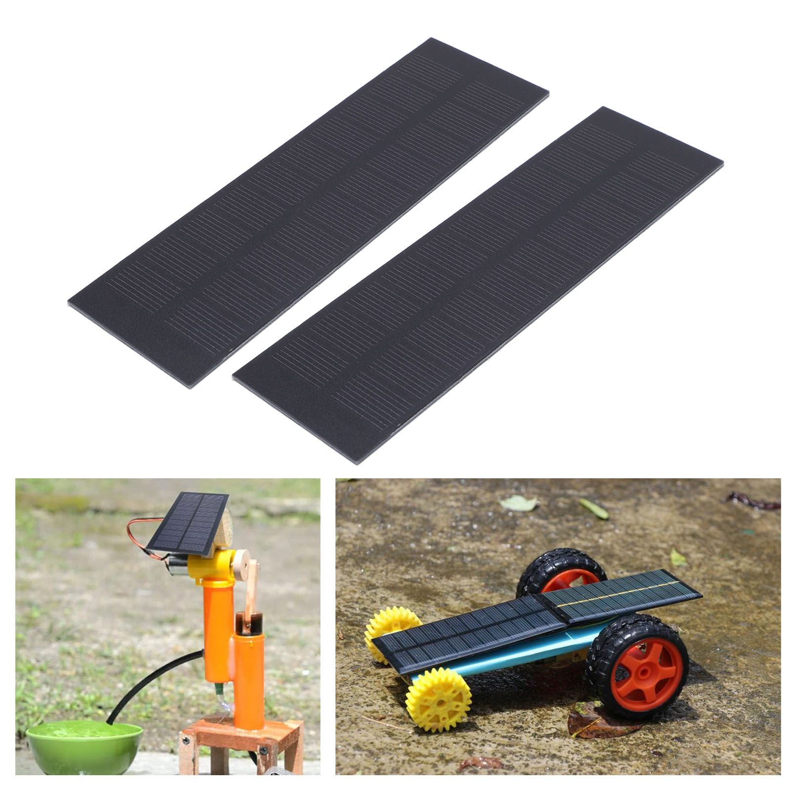 2pcs Solar Panel 1W 5V Monocrystalline Silicon Solar Charging Panel for Small view 12