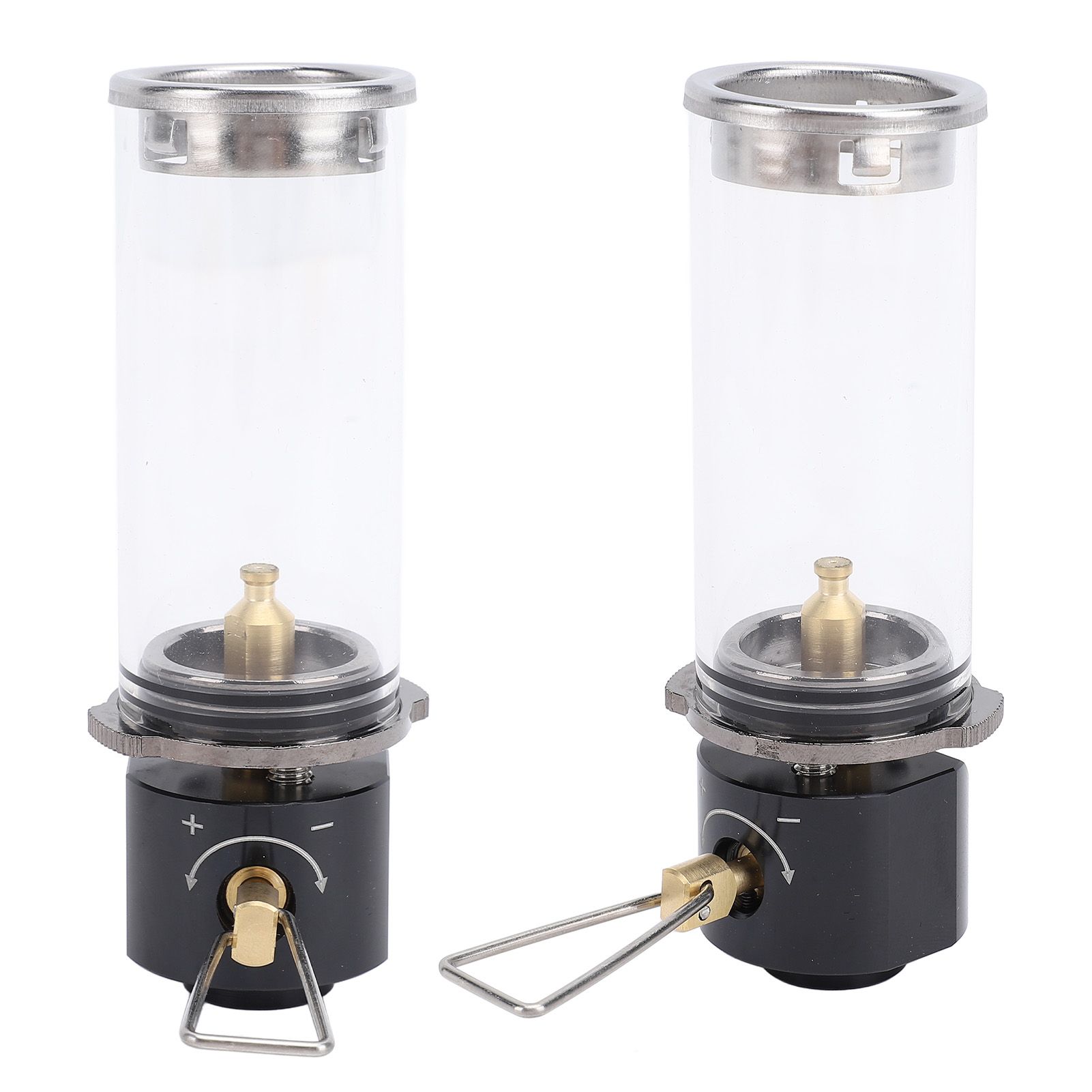 Camping Gas Lantern Aluminum Alloy Brass Glass Outdoor Gas Tent Lamp Vintage view 12