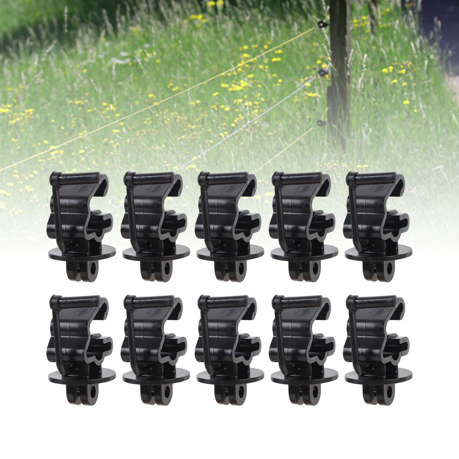 25PCS T Post Insulators Electric Fence Pinlock Insulator Wire Holding Clips view 11