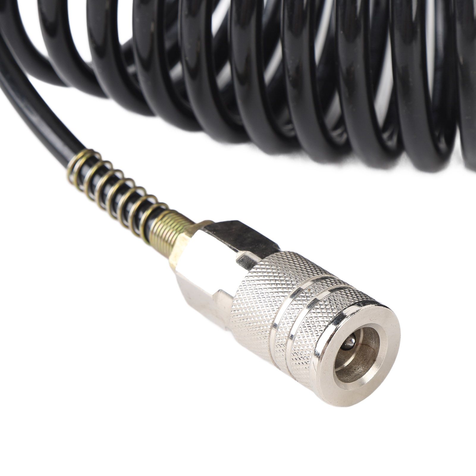 Spiral Air Hose 1/4 Inch ID 16.4ft Length PE Copper Non Tangling Anti Twisting view 5