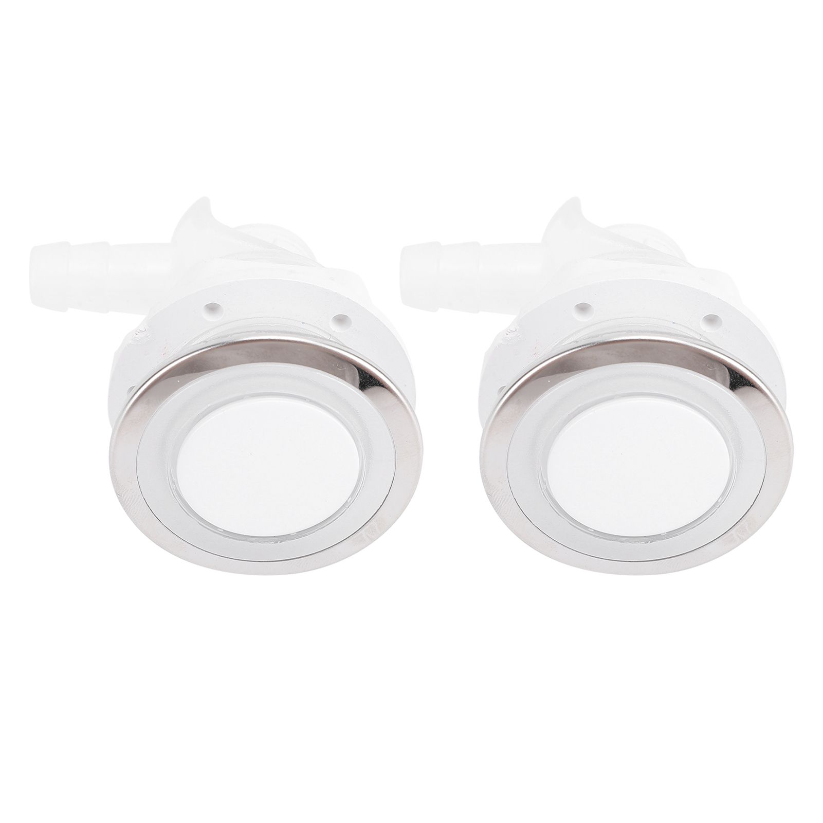 2 Pcs Bathtub Bubble Nozzle 44mm White Cover 30mm Thread 10mm OD Connector Air