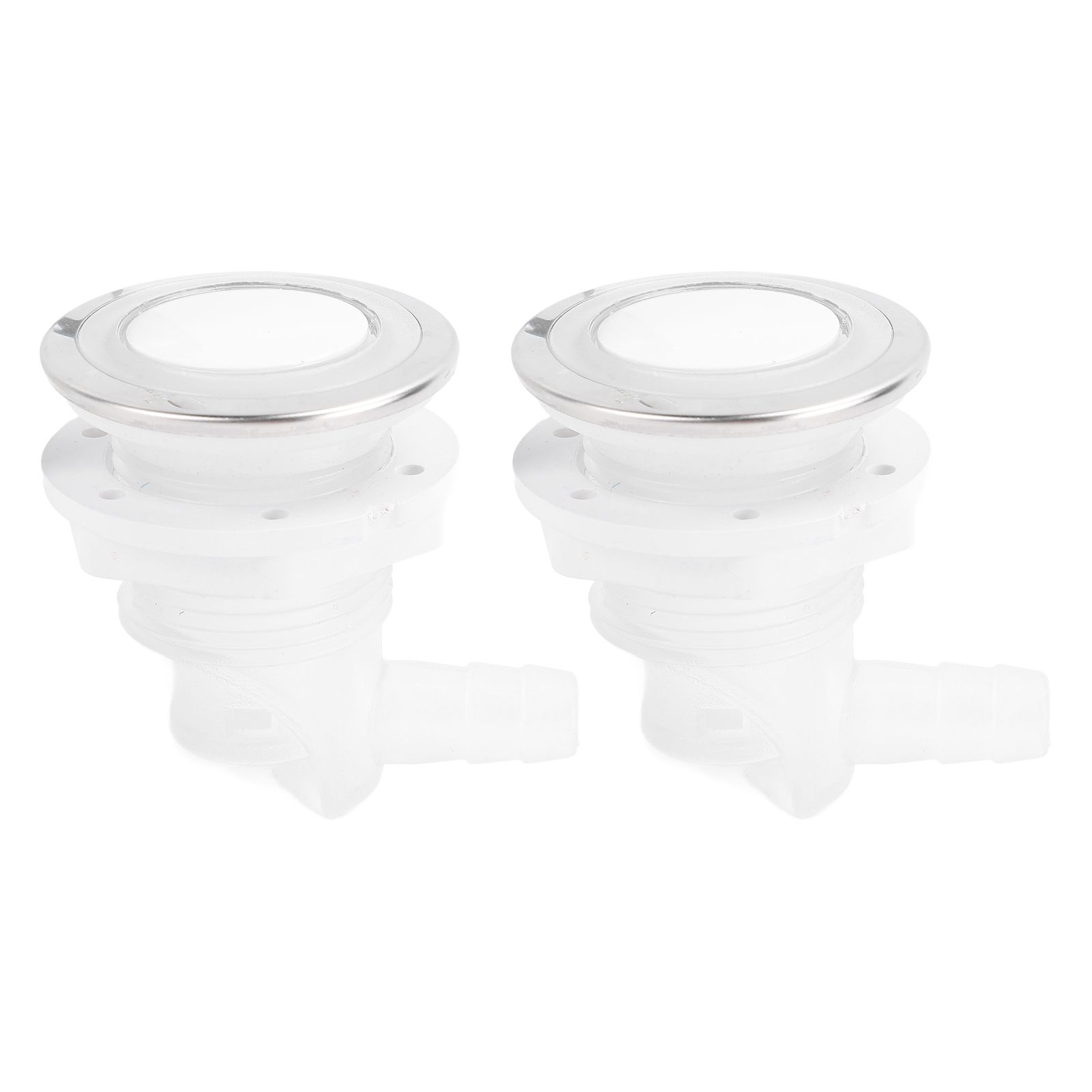 2 Pcs Bathtub Bubble Nozzle 44mm White Cover 30mm Thread 10mm OD Connector Air view 3