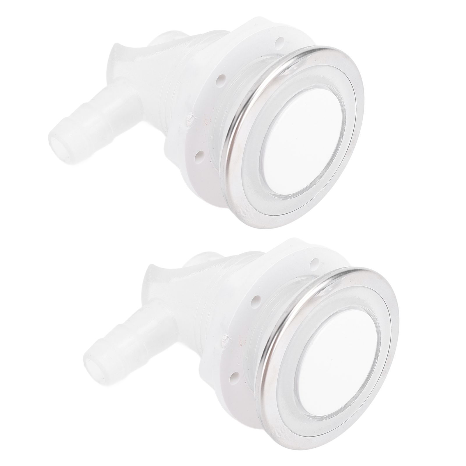 2 Pcs Bathtub Bubble Nozzle 44mm White Cover 30mm Thread 10mm OD Connector Air view 4