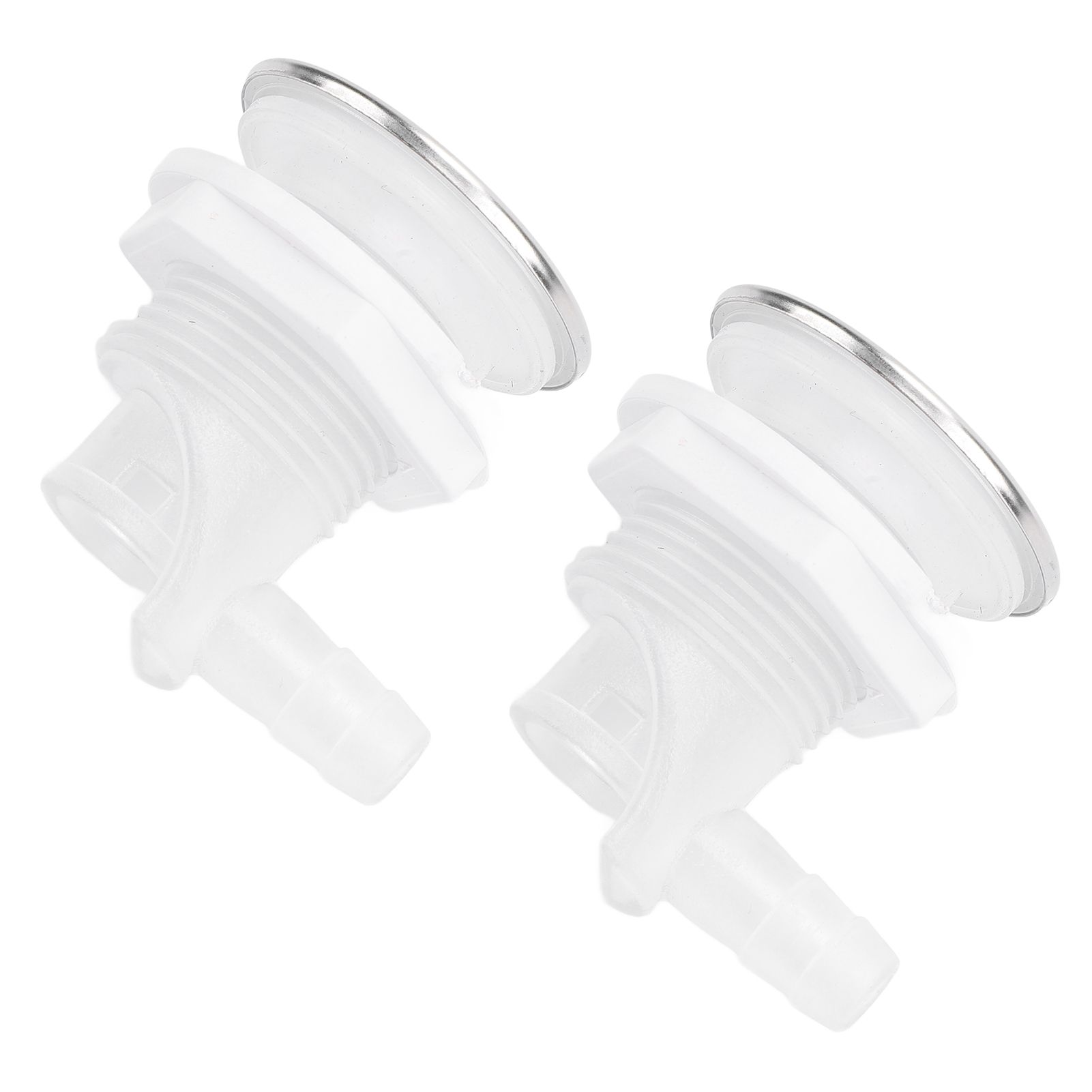 2 Pcs Bathtub Bubble Nozzle 44mm White Cover 30mm Thread 10mm OD Connector Air view 6