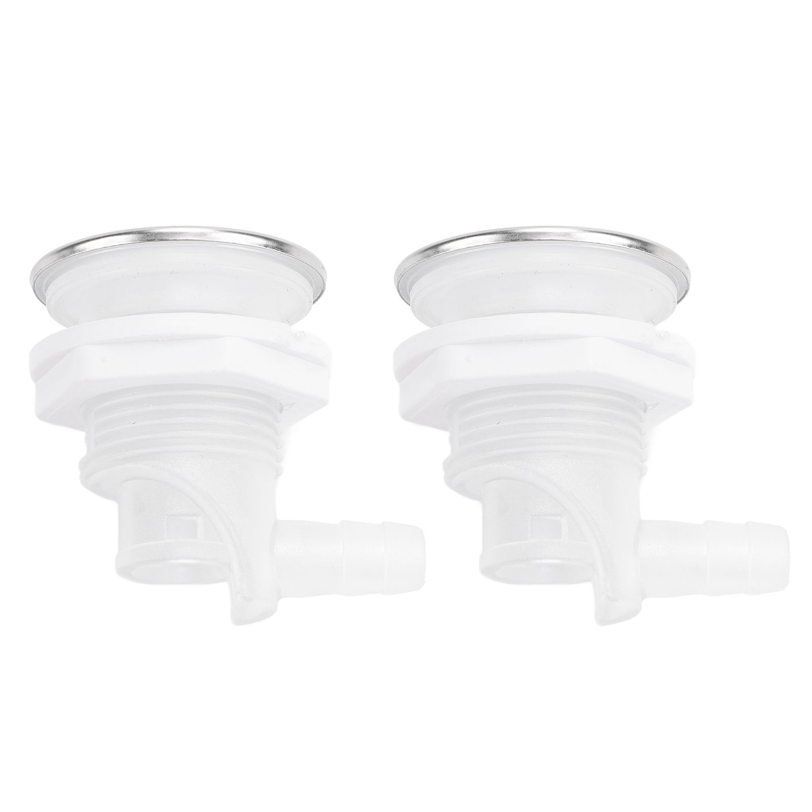 2 Pcs Bathtub Bubble Nozzle 44mm White Cover 30mm Thread 10mm OD Connector Air view 10