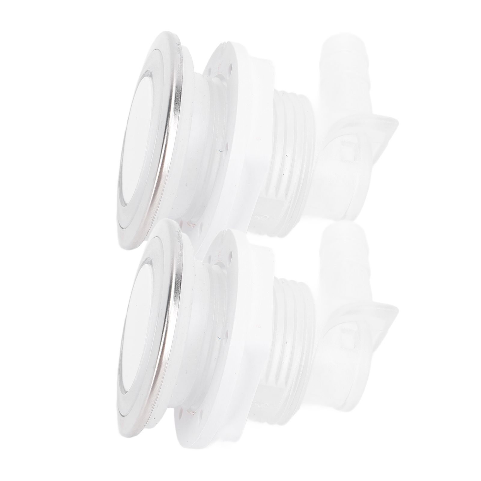 2 Pcs Bathtub Bubble Nozzle 44mm White Cover 30mm Thread 10mm OD Connector Air view 12