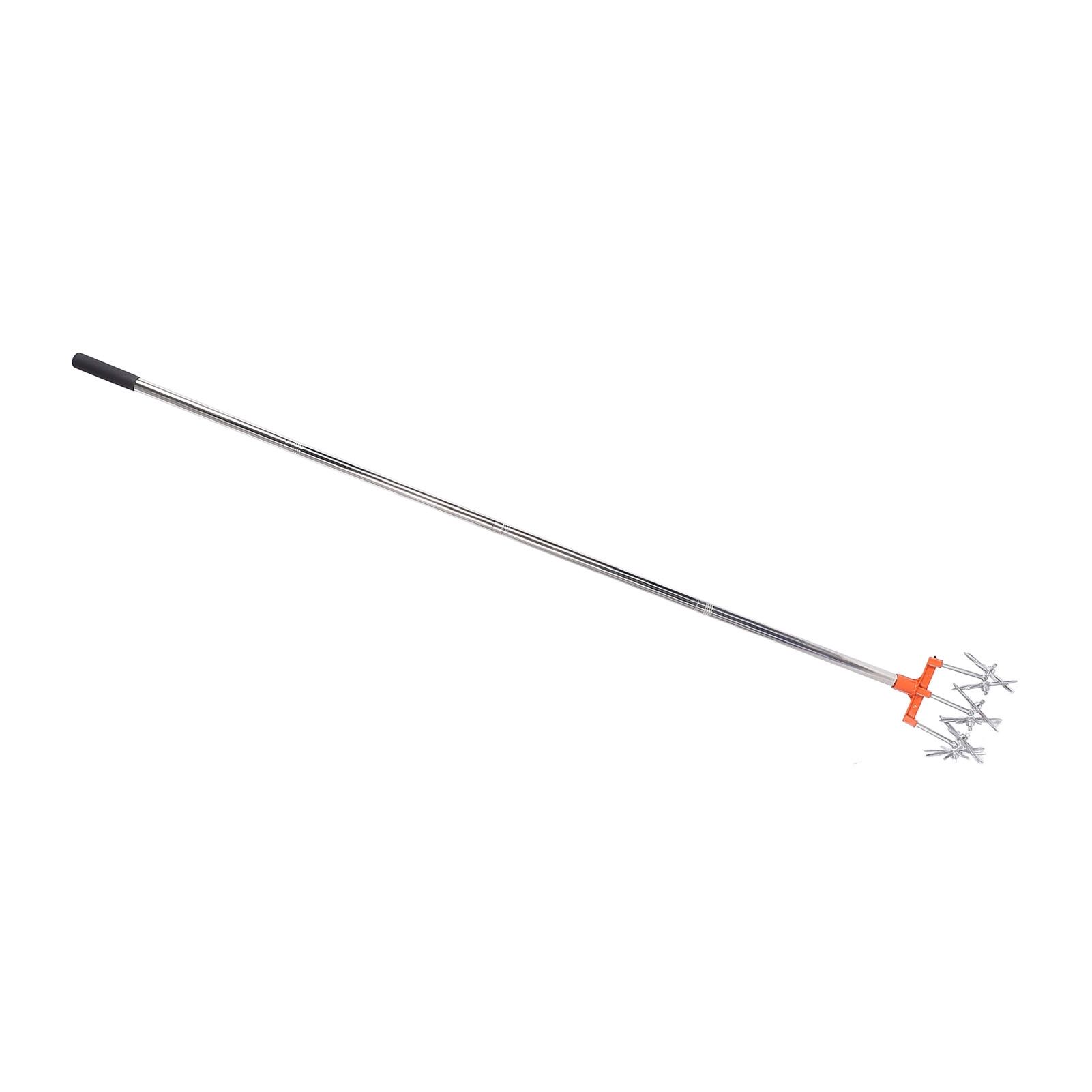 Manual Rotary Cultivator Tool Stainless Steel Teeth Adjustable Handle Garden view 4