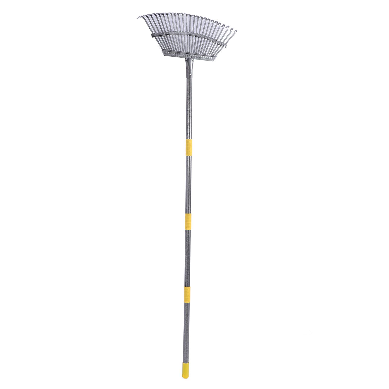 Garden Rake Wide Leaf Rake for Shrub with 25 Tines Yard Thatching Rake with view 6