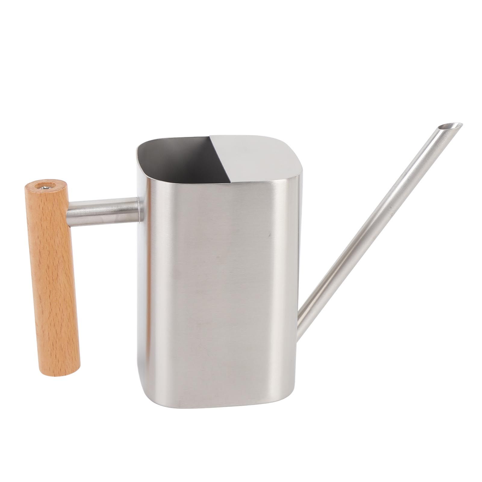 Stainless Steel Watering Can with Long Spout Wooden Handle for Indoor House view 12