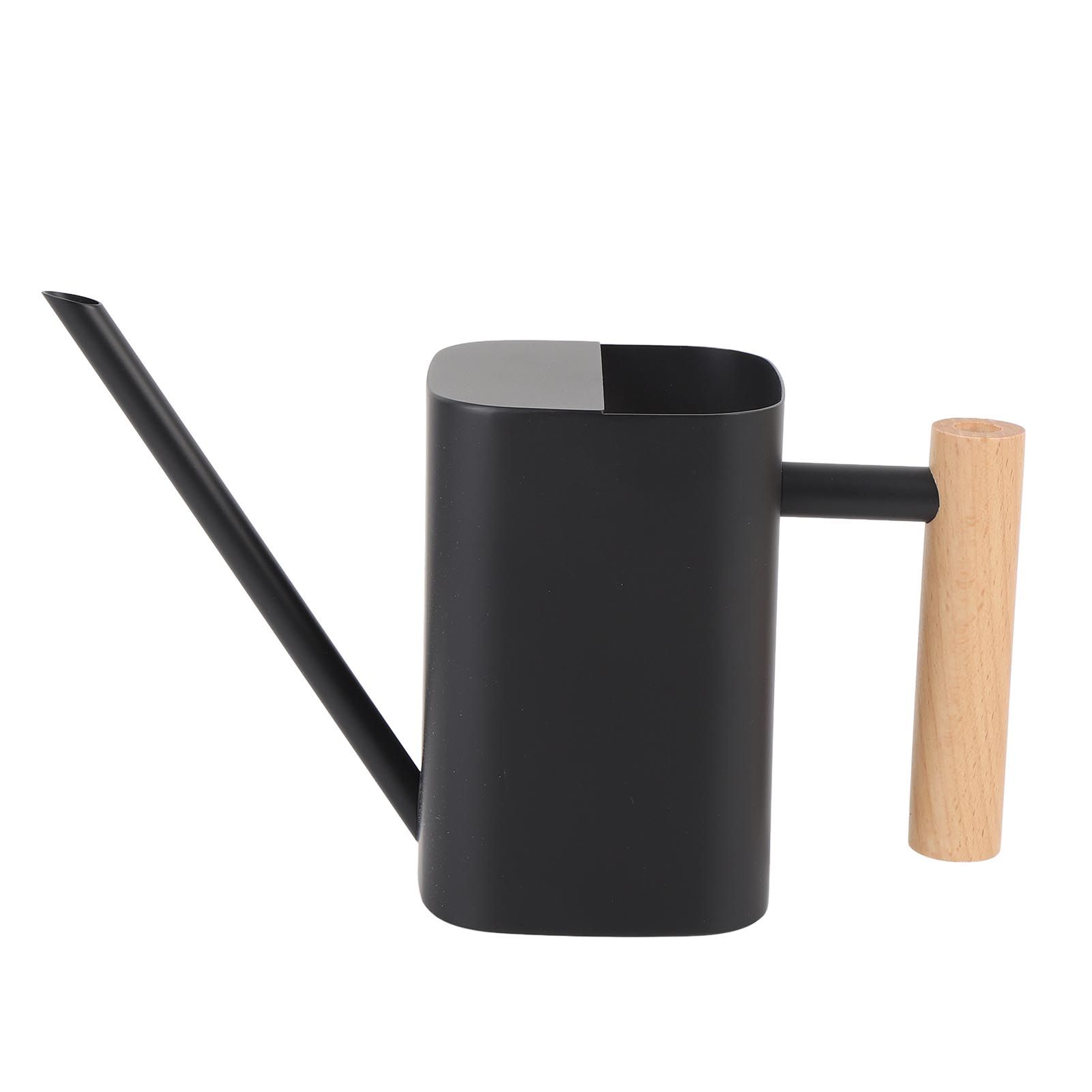 Stainless Steel Watering Can with Long Spout Wooden Handle for Indoor House view 3