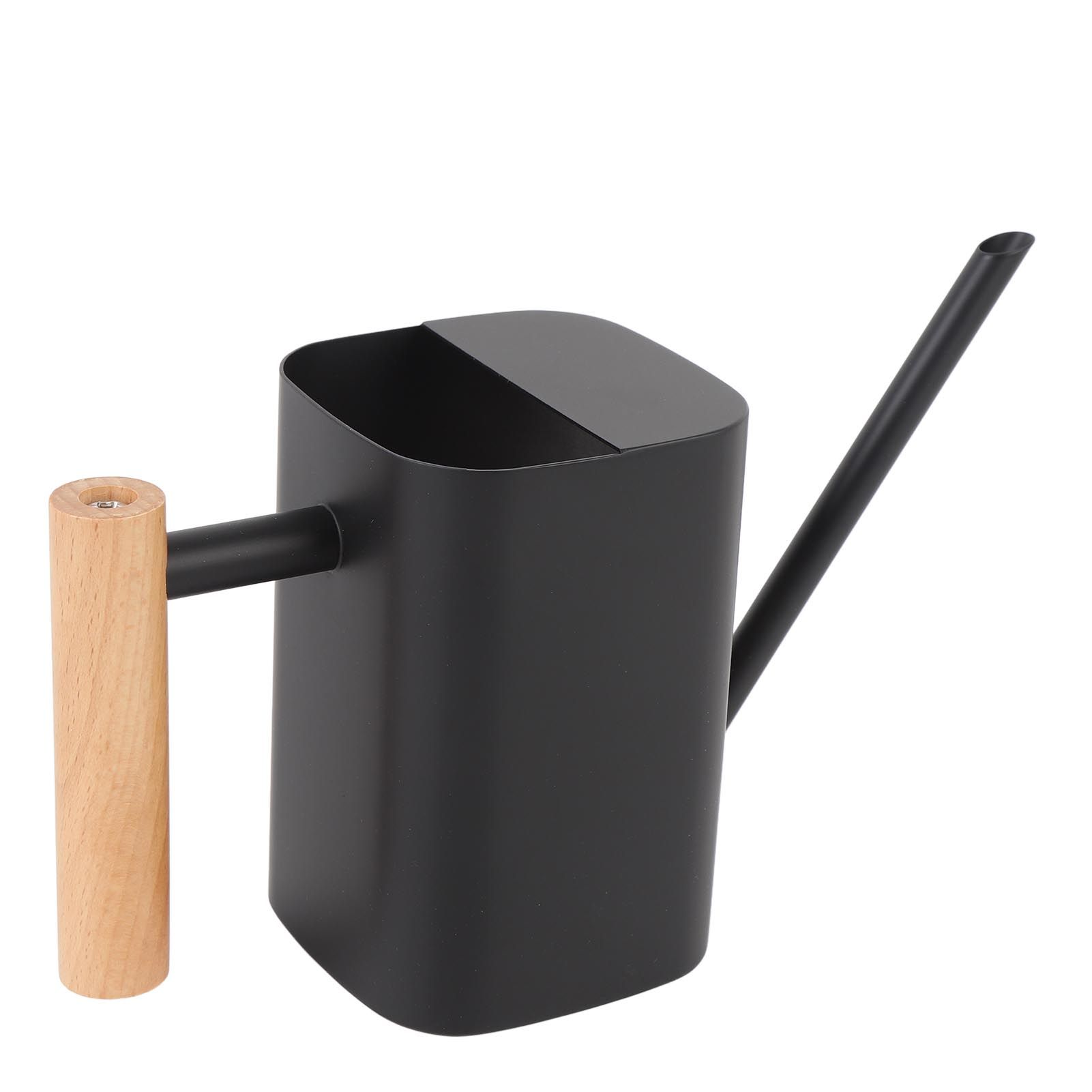 Stainless Steel Watering Can with Long Spout Wooden Handle for Indoor House view 6