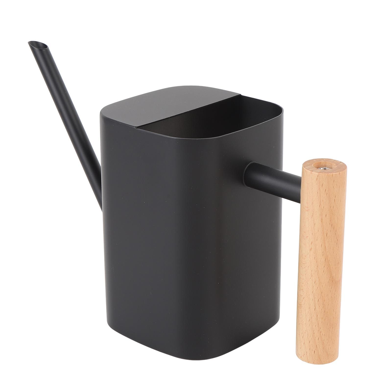 Stainless Steel Watering Can with Long Spout Wooden Handle for Indoor House view 12