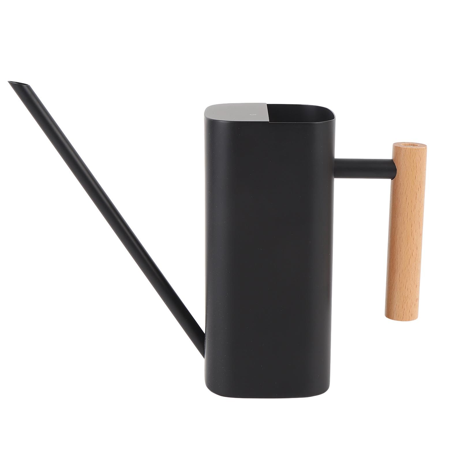 Stainless Steel Watering Can with Long Spout Wooden Handle for Indoor House view 3
