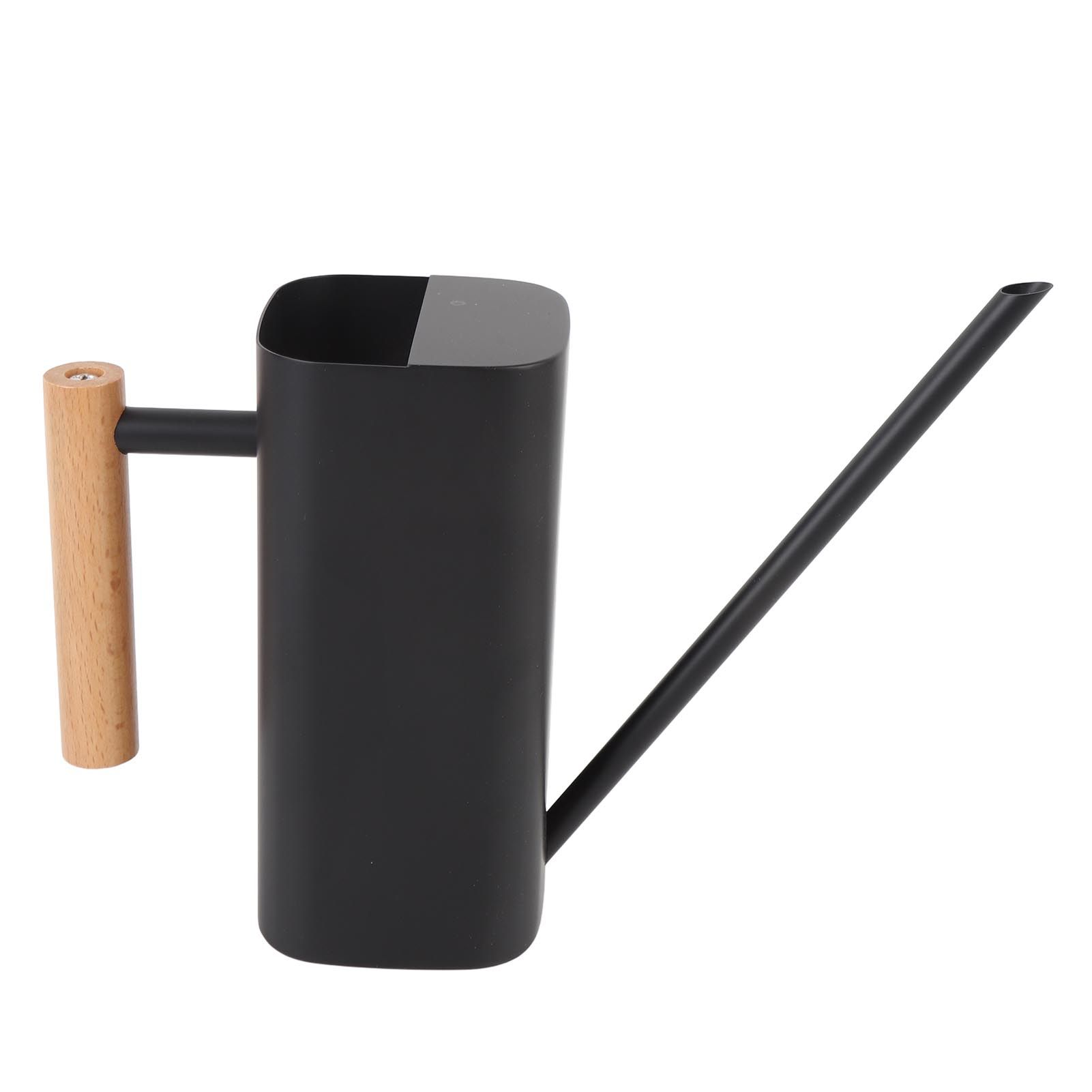 Stainless Steel Watering Can with Long Spout Wooden Handle for Indoor House view 8