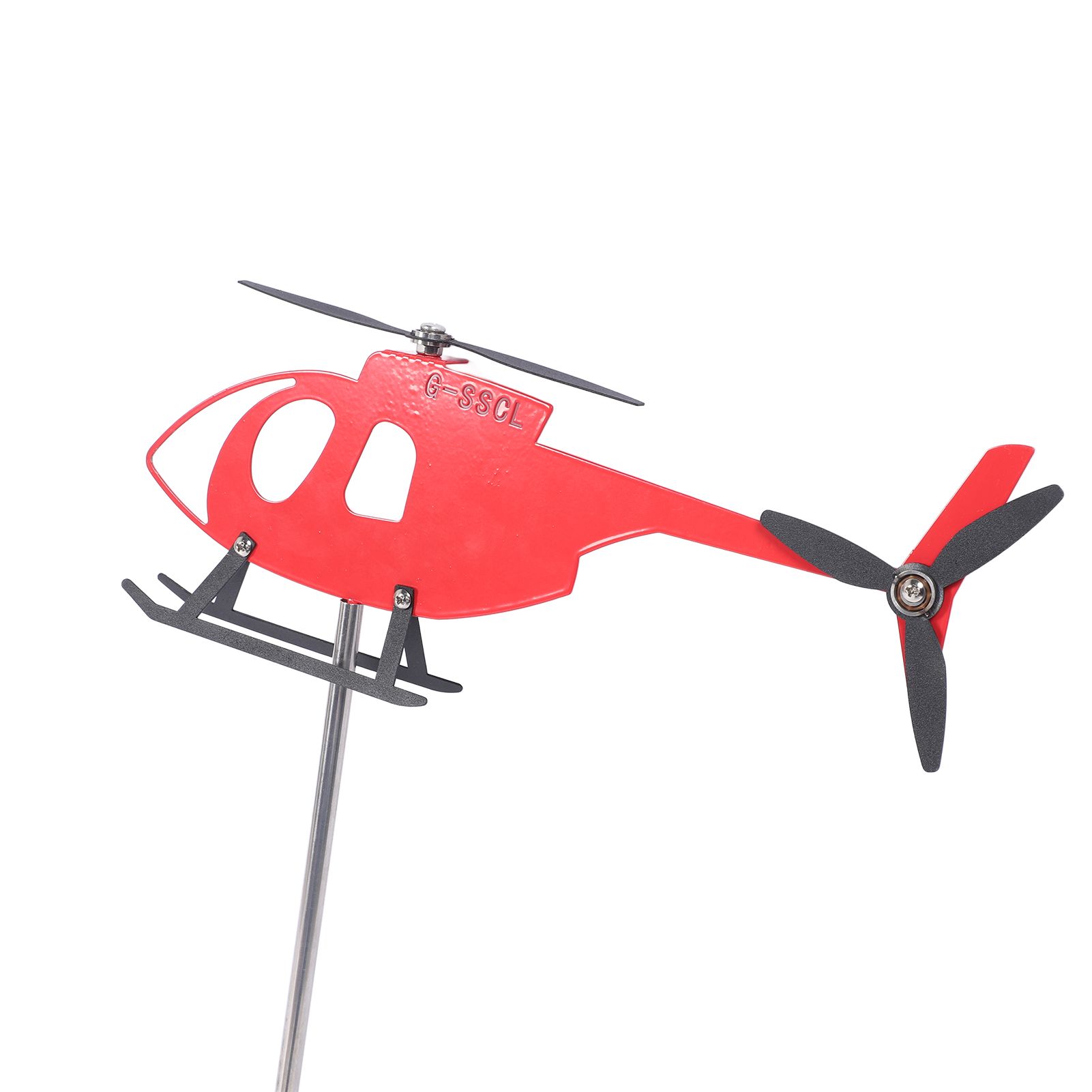 Outdoor Weathervane Red Metal Rotating Airplane Weathervane Wind Direction view 5