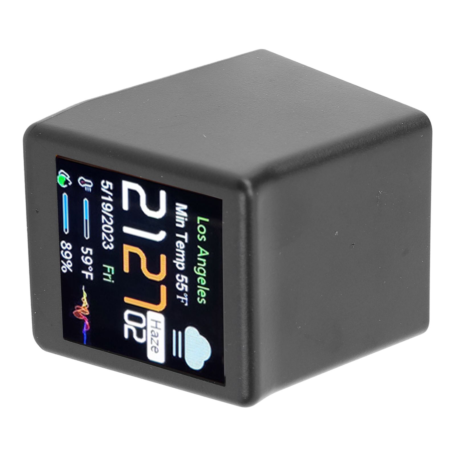 Desktop Electronic Clock LCD Digital Display Calendar Temperature Weather view 6