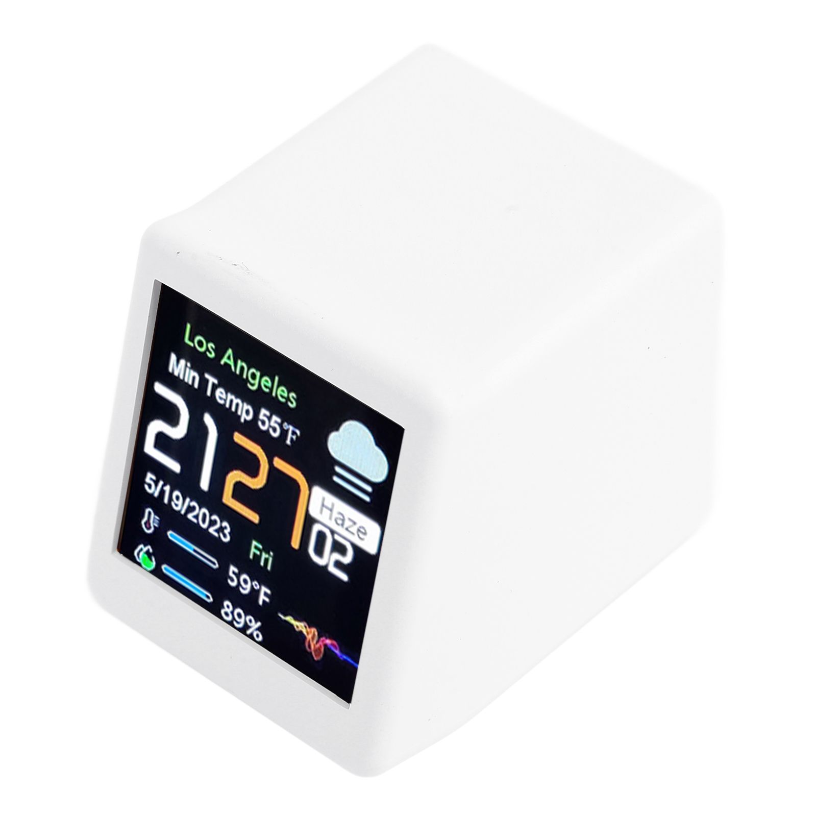 Desktop Electronic Clock LCD Digital Display Calendar Temperature Weather view 10