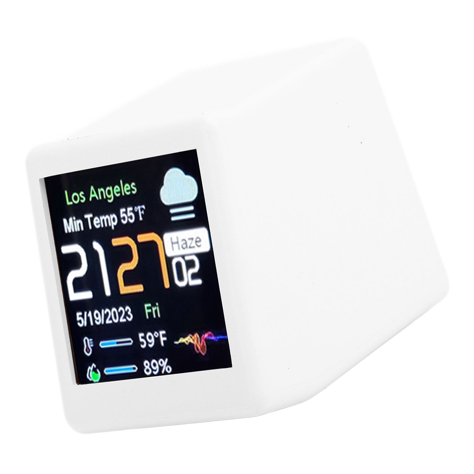 Desktop Electronic Clock LCD Digital Display Calendar Temperature Weather view 11
