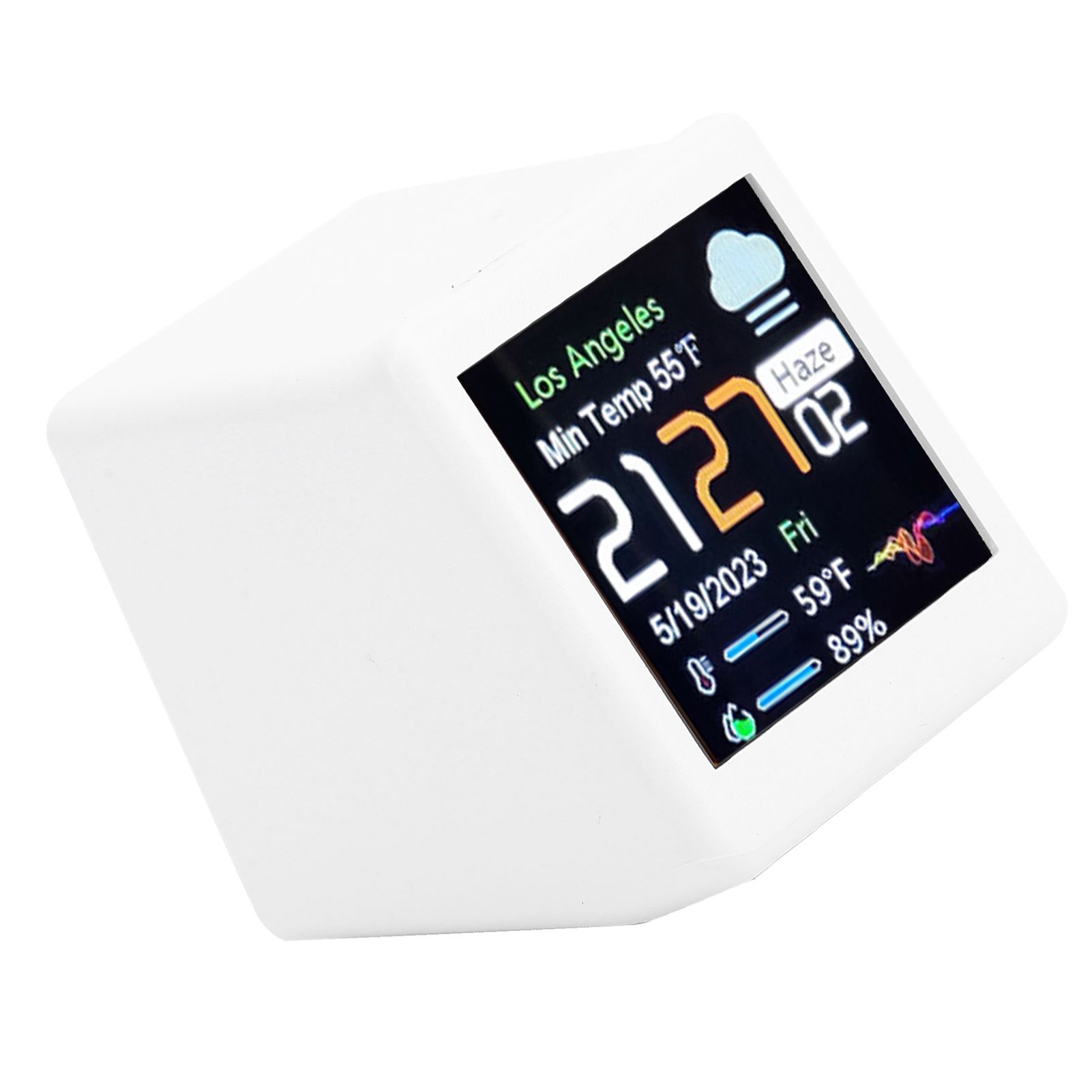 Desktop Electronic Clock LCD Digital Display Calendar Temperature Weather view 12