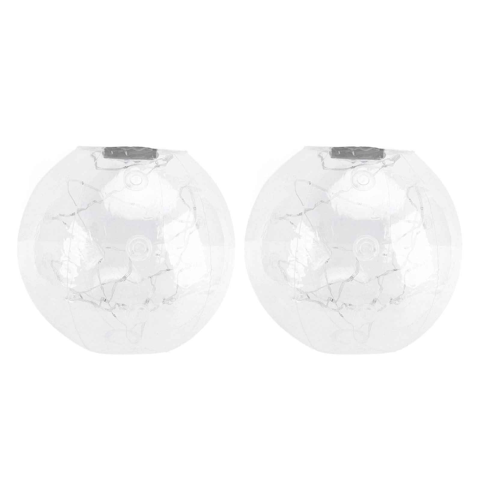 2pcs Floating Pool Lights Solar Powered 13.78in Inflatable Glow Balls for Pool view 11